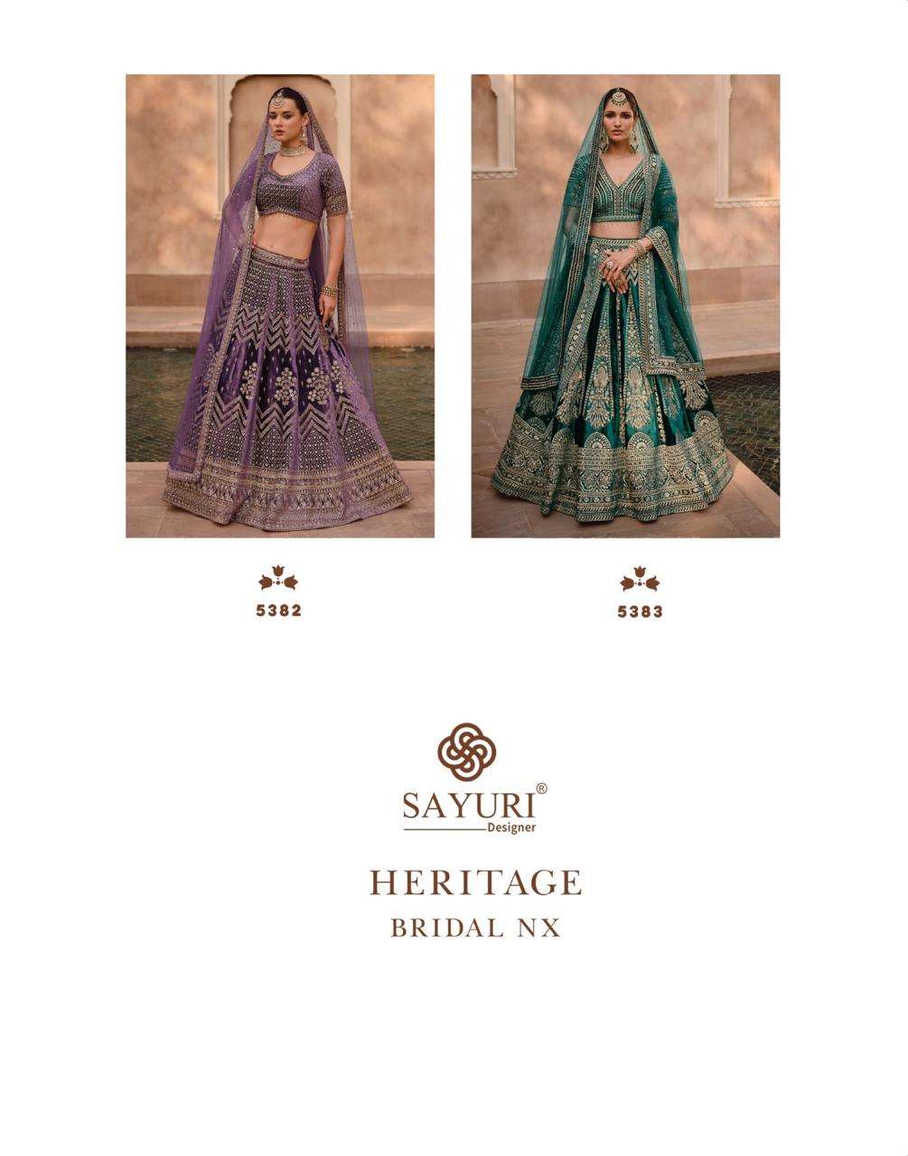 HERITAGE BRIDAL NX BY SAYURI DESIGNER IN PURE VISCOS LYCRA CRYSTAL VELVET SILK WITH HANDWORK