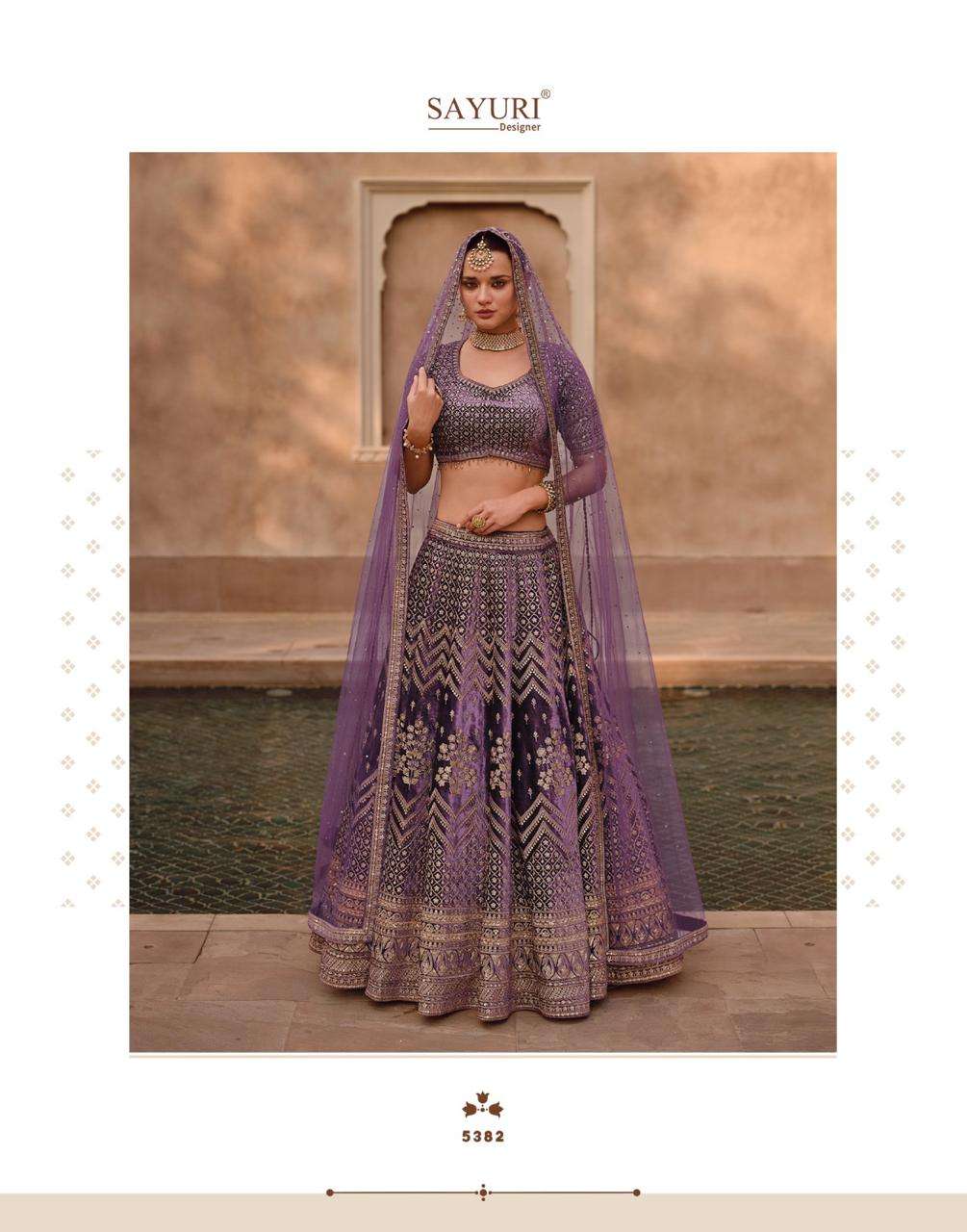 HERITAGE BRIDAL NX BY SAYURI DESIGNER IN PURE VISCOS LYCRA CRYSTAL VELVET SILK WITH HANDWORK