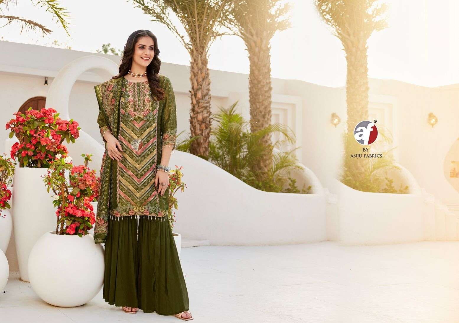 IBAADAT BY ANJU FABRICS IN PURE KANJIVARAM SILK WITH DIGITAL PRINT AND HEAVY HAND WORK 