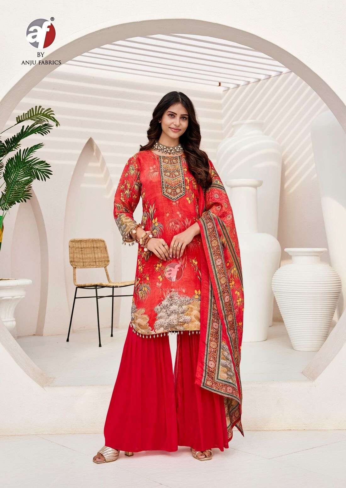 IBAADAT BY ANJU FABRICS IN PURE KANJIVARAM SILK WITH DIGITAL PRINT AND HEAVY HAND WORK 