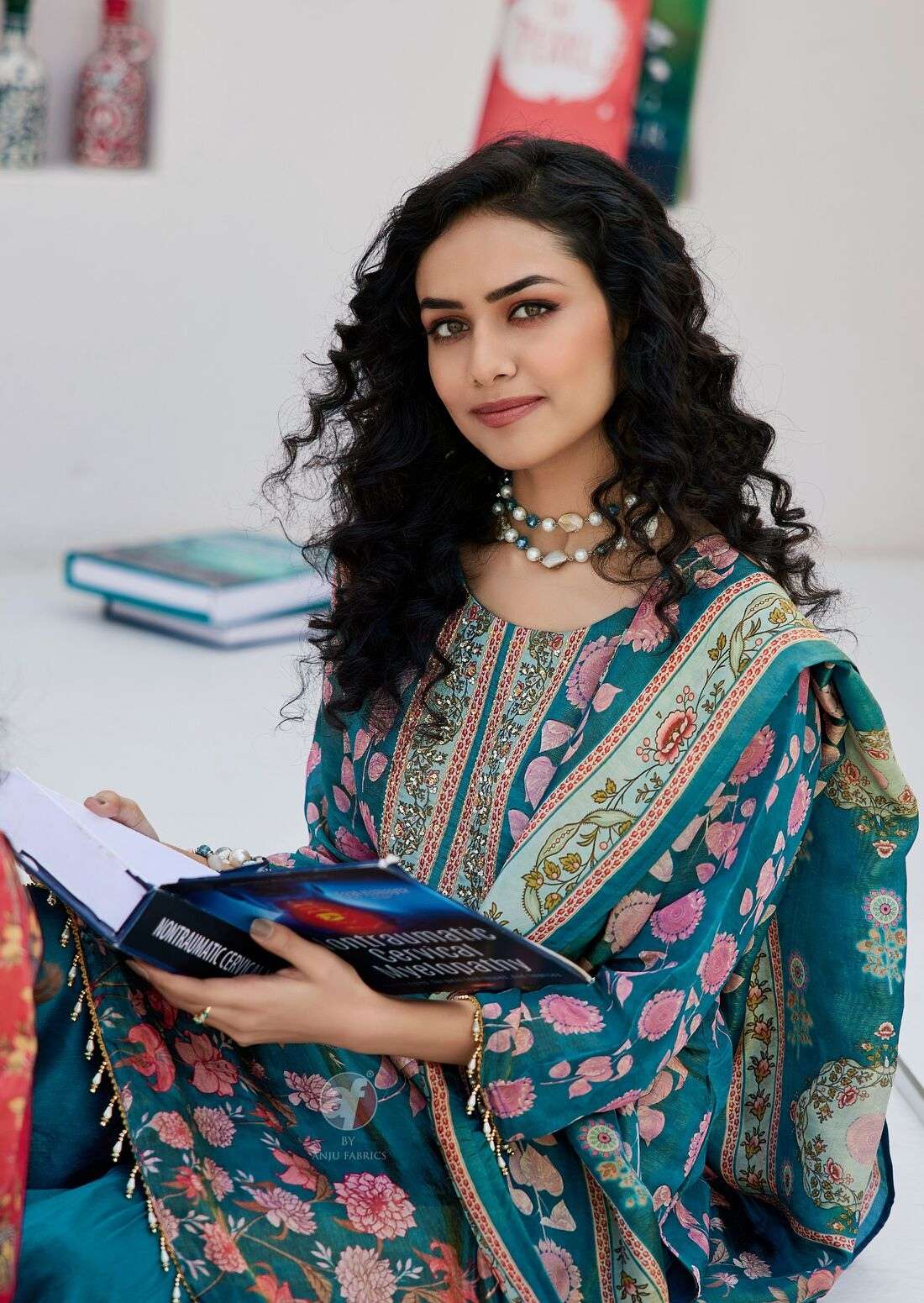 IBAADAT BY ANJU FABRICS IN PURE KANJIVARAM SILK WITH DIGITAL PRINT AND HEAVY HAND WORK 