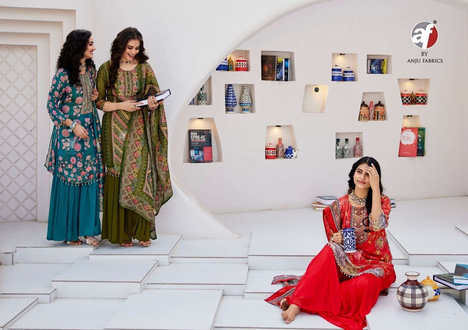 IBAADAT BY ANJU FABRICS IN PURE KANJIVARAM SILK WITH DIGITAL PRINT AND HEAVY HAND WORK 