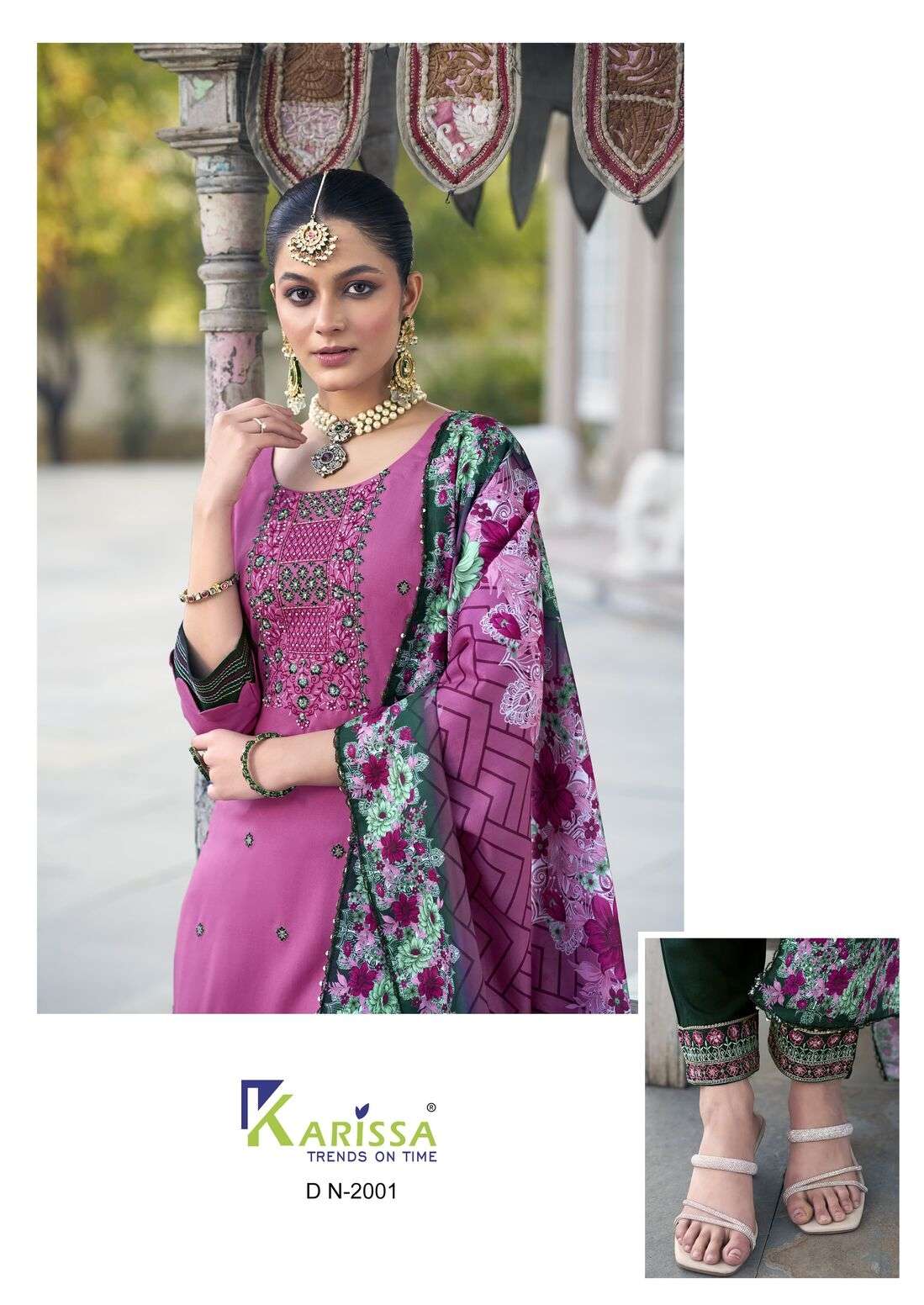 LATIKA VOL-2 BY KARISSA TOP PANT IN RAYON PREMIUM SOFT MUSLIN DIGITAL PRINT WITH LACE