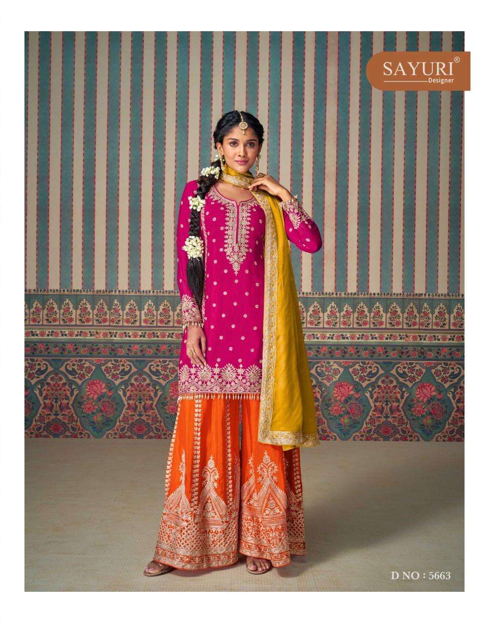 MAHI PRO BY SAYURI DESIGNER IN PREMIUM REAL CHINON SILK WITH EMBROIDERED