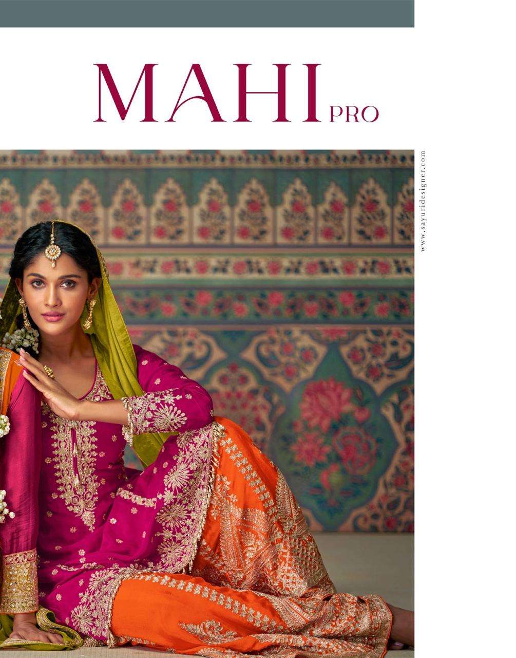 MAHI PRO BY SAYURI DESIGNER IN PREMIUM REAL CHINON SILK WITH EMBROIDERED