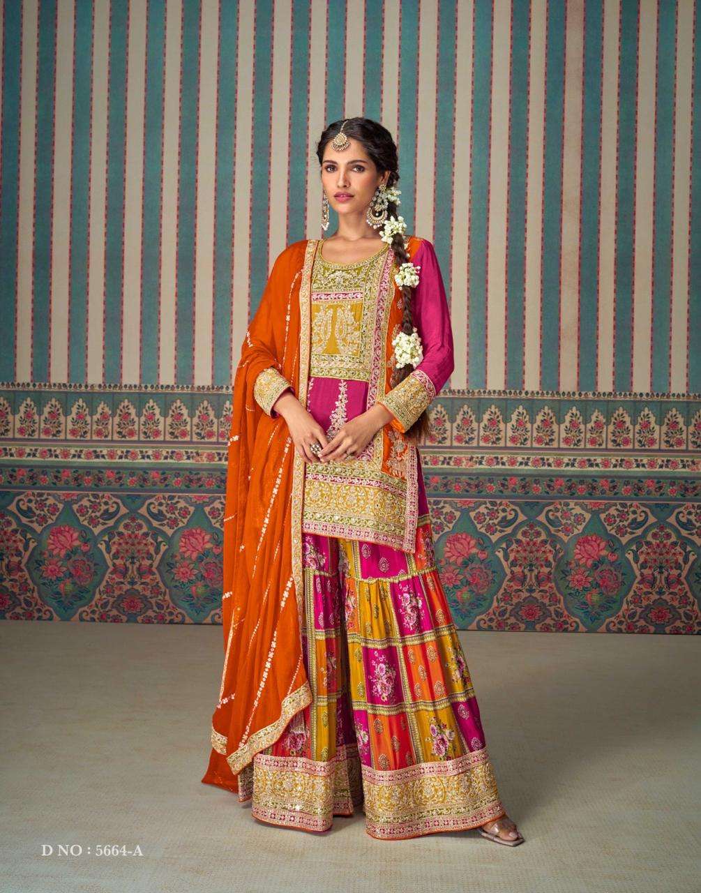 MAHI PRO BY SAYURI DESIGNER IN PREMIUM REAL CHINON SILK WITH EMBROIDERED