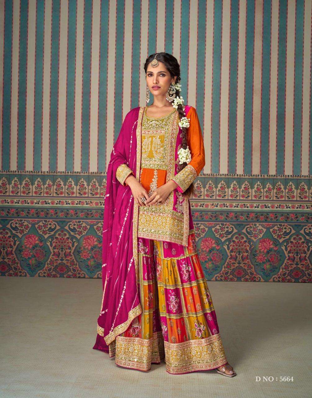 MAHI PRO BY SAYURI DESIGNER IN PREMIUM REAL CHINON SILK WITH EMBROIDERED