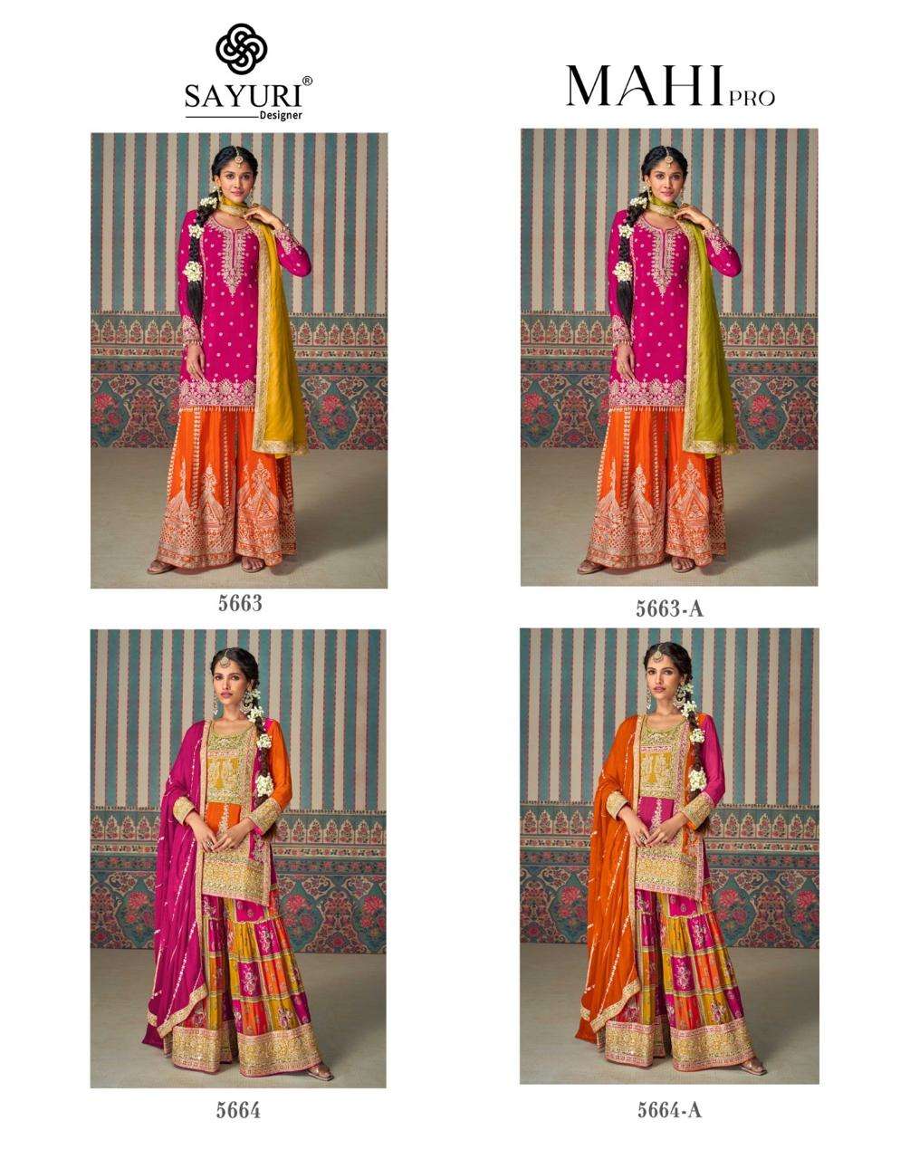 MAHI PRO BY SAYURI DESIGNER IN PREMIUM REAL CHINON SILK WITH EMBROIDERED
