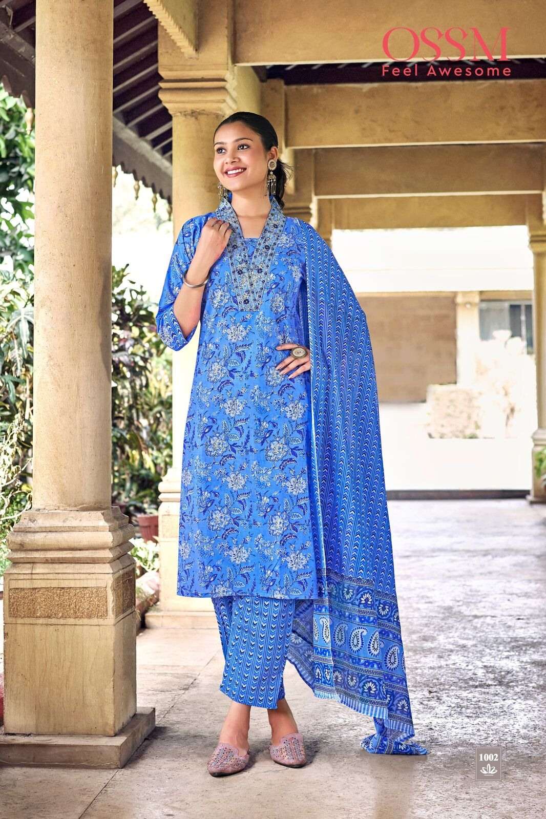 MALHAR VOL 03 BY OSSM IN COTTON PRINT WITH EMBROIDERY WORK