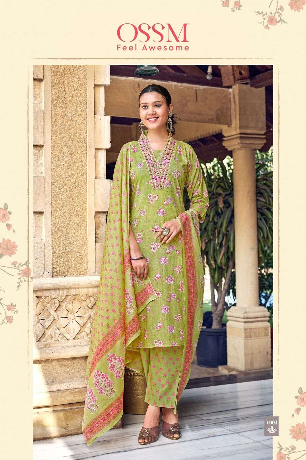 MALHAR VOL 03 BY OSSM IN COTTON PRINT WITH EMBROIDERY WORK