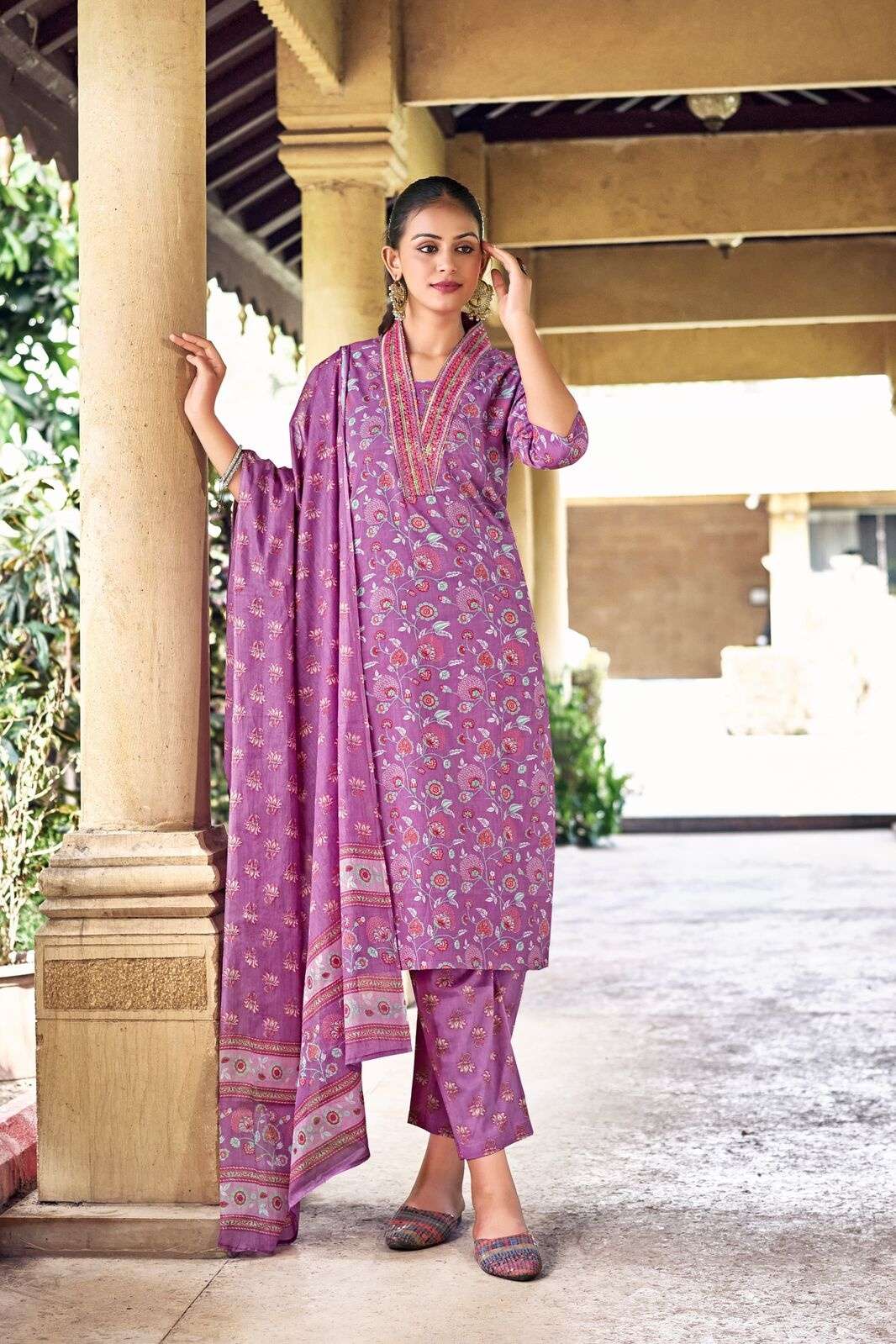 MALHAR VOL 03 BY OSSM IN COTTON PRINT WITH EMBROIDERY WORK