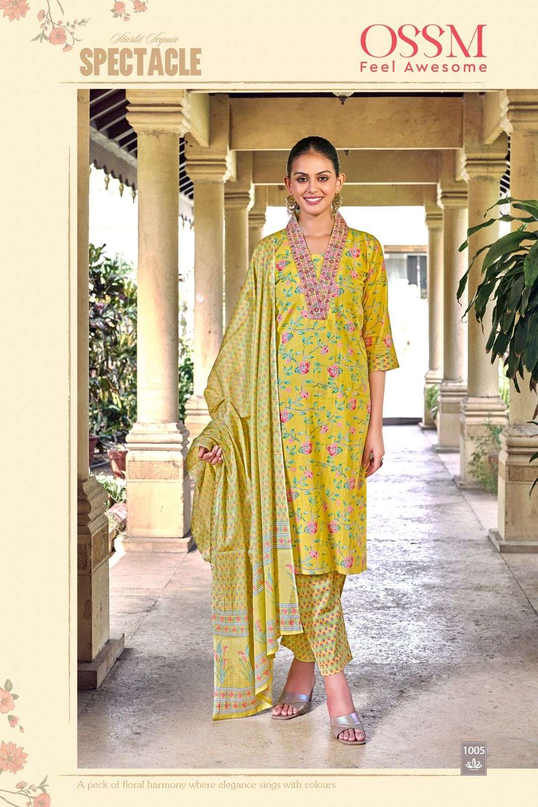 MALHAR VOL 03 BY OSSM IN COTTON PRINT WITH EMBROIDERY WORK