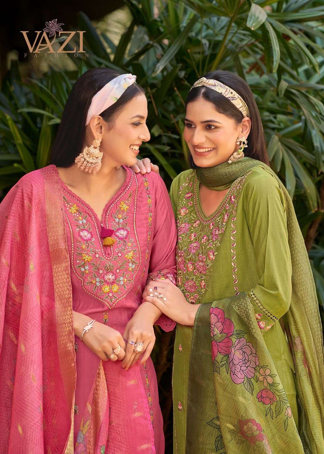 NAZAKAT BY VAZI FASHION IN PURE VISCOSE SELF LINE FANCY FABRIC WITH HANDWORK