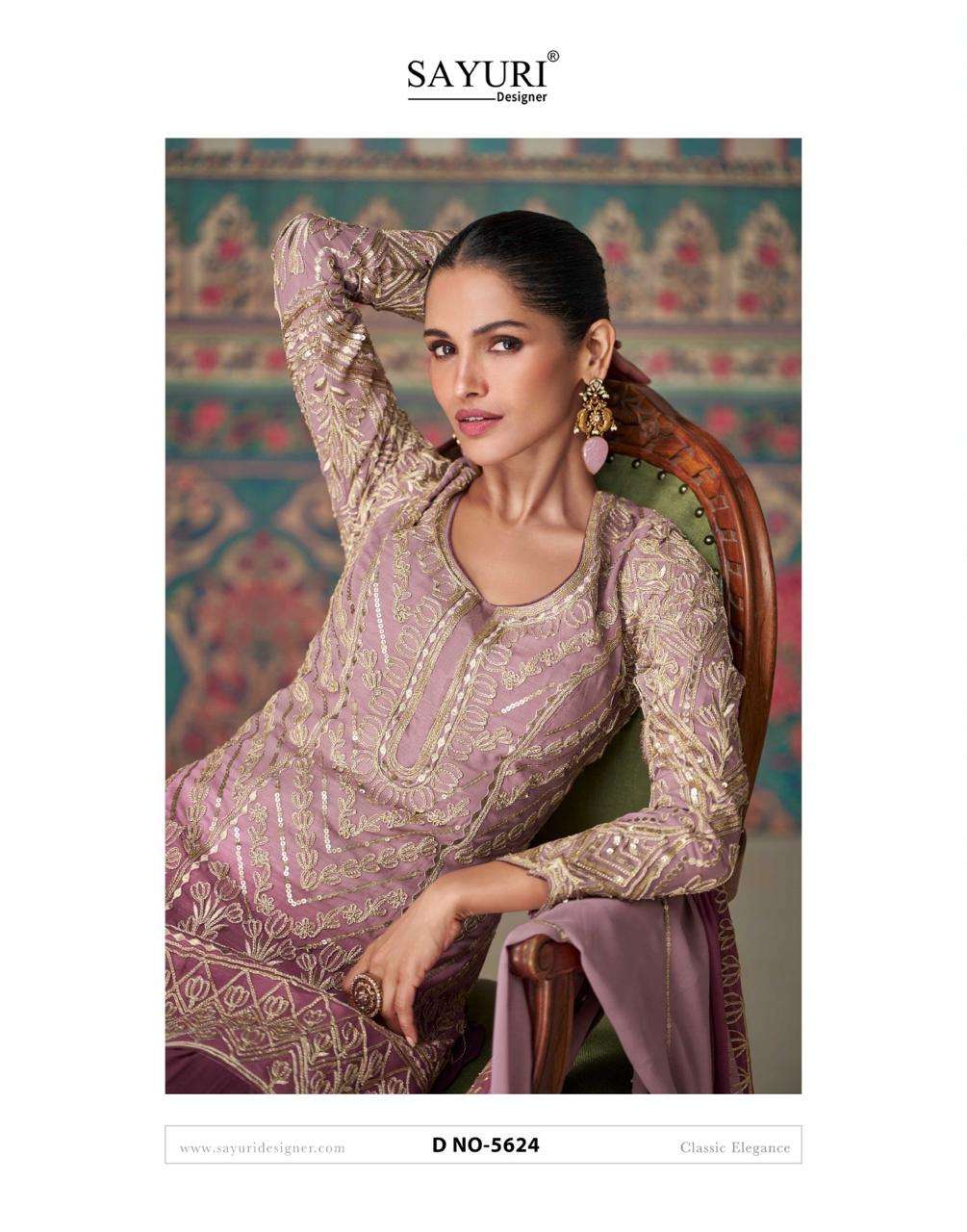 NIKHAAR BY SAYURI DESIGNER IN PREMIUM REAL GEROGETTE HEAVY EMBROIDERED TOP WITH SHARARA 