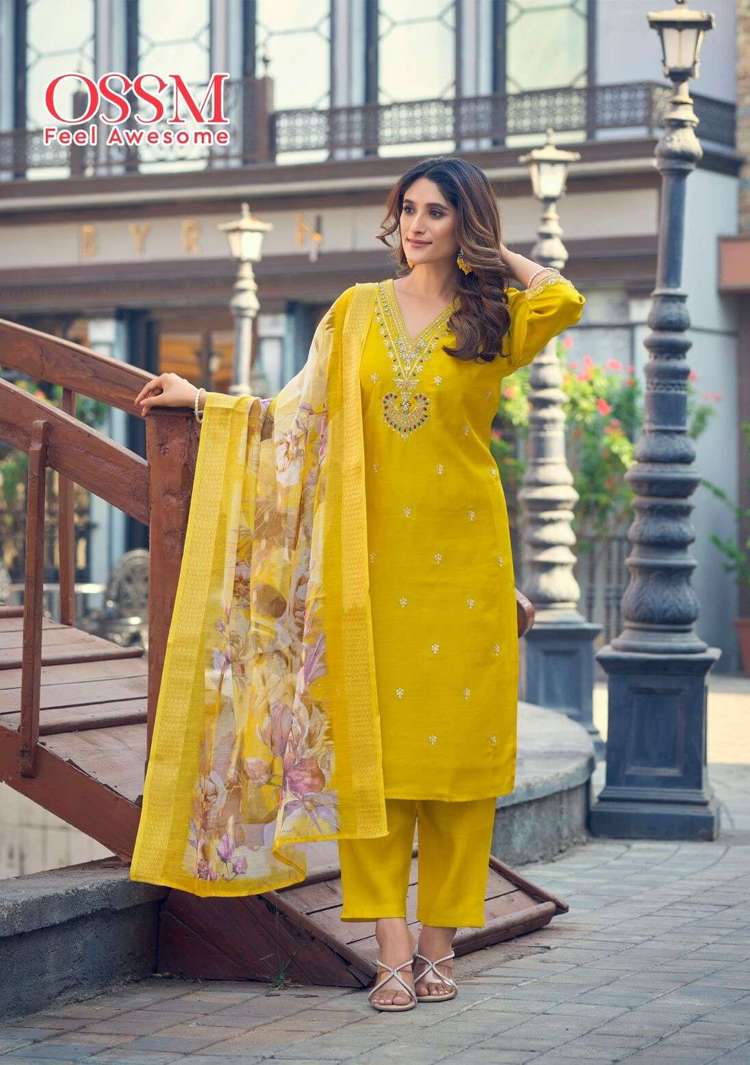 NUSRAT VOL:-2 BY OSSM IN PURE ROMAN SILK WITH HEAVY EMBROIDERY FANCY COLLECTION