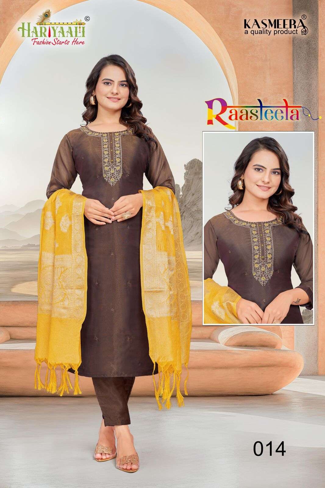 RAASLEELA BY HARIYAALI IN TISSU SILK SIMMER TOP WITH BEAUTIFUL EMBROIDERY WORK