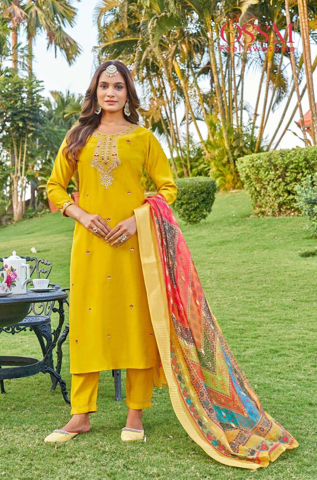 RANGAT VOL-2 BY OSSM IN PURE VISCOS ROMAN SILK AND HEAVY EMBROIDERY WITH FANCY COLLECTION