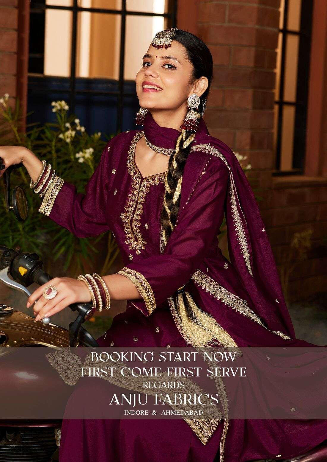 SAHIBA VOL-7 BY ANJU FABRICS IN PURE CHINON SHORT KURTI WITH DIVIDER & DUPATTA
