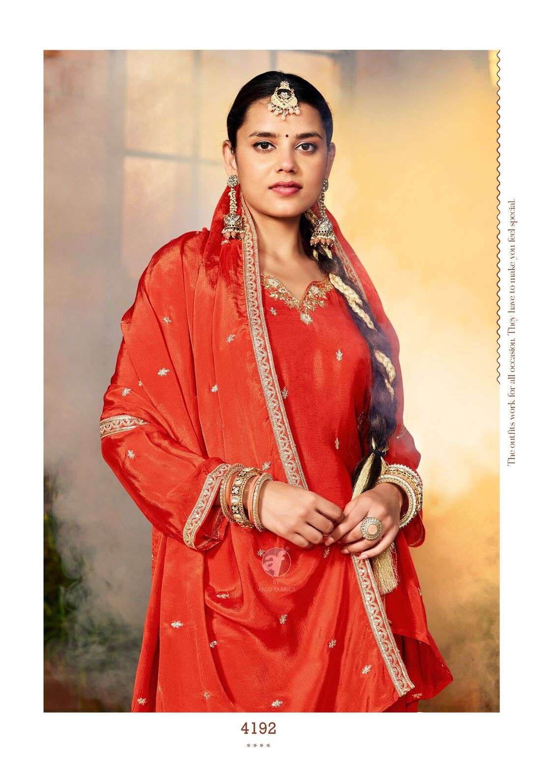 SAHIBA VOL-7 BY ANJU FABRICS IN PURE CHINON SHORT KURTI WITH DIVIDER & DUPATTA