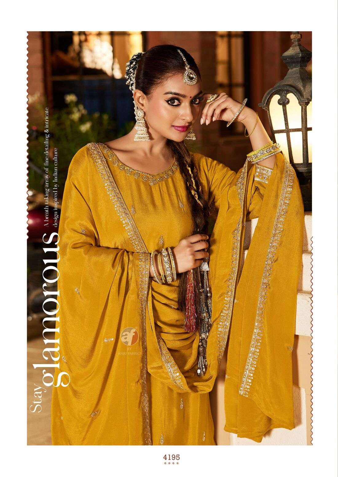 SAHIBA VOL-7 BY ANJU FABRICS IN PURE CHINON SHORT KURTI WITH DIVIDER & DUPATTA