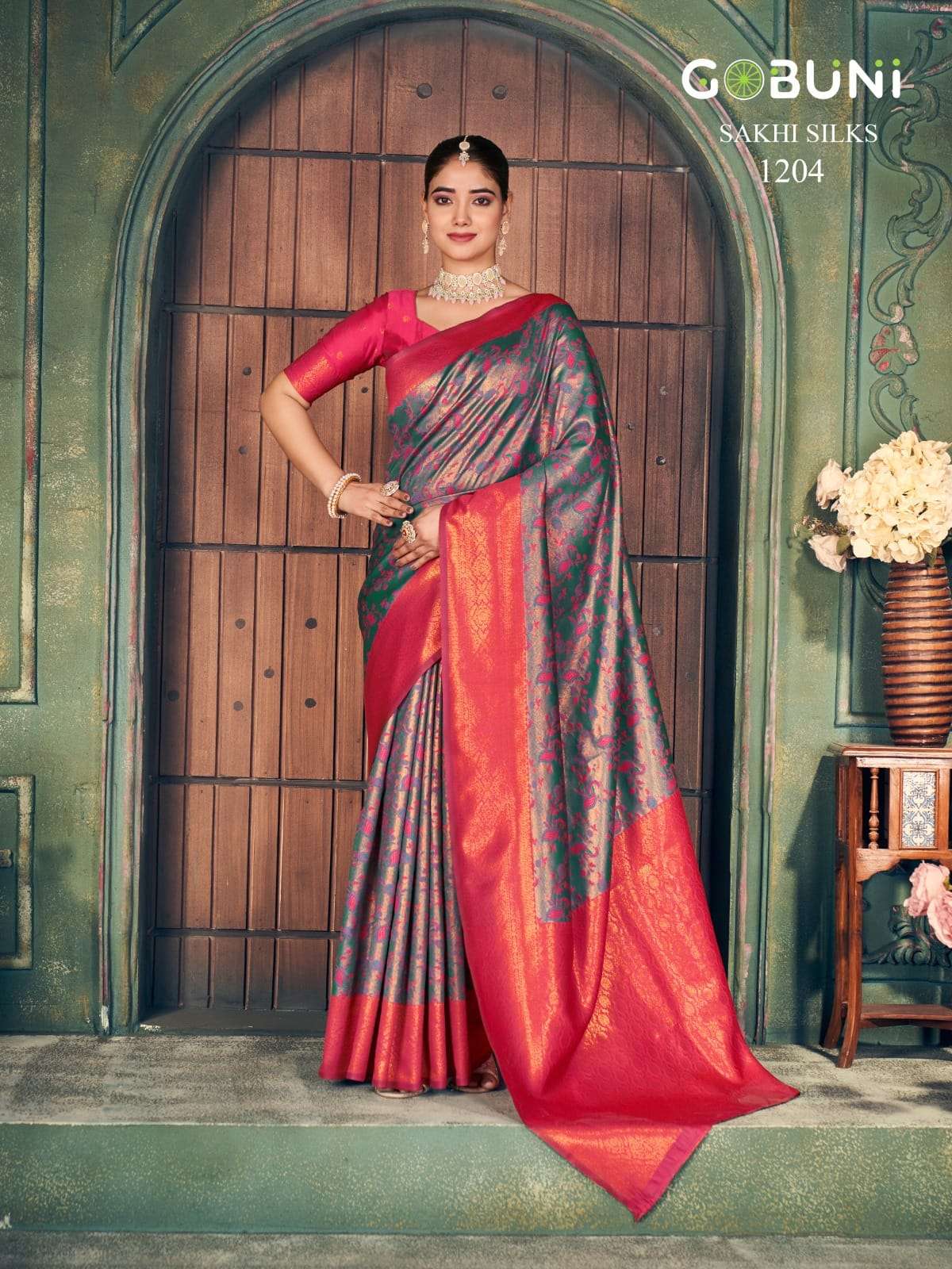 SAKHI SILK BY GOBUNI IN ZARI SILK SAREE 6.30 MTR WITH BLOUSE