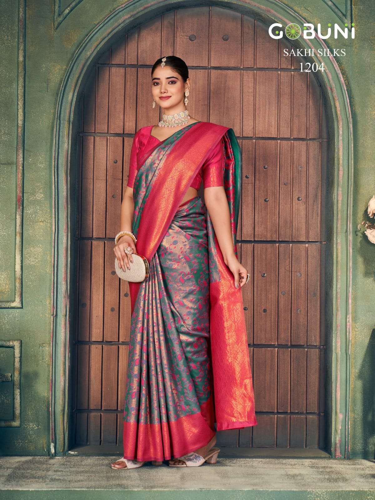 SAKHI SILK BY GOBUNI IN ZARI SILK SAREE 6.30 MTR WITH BLOUSE