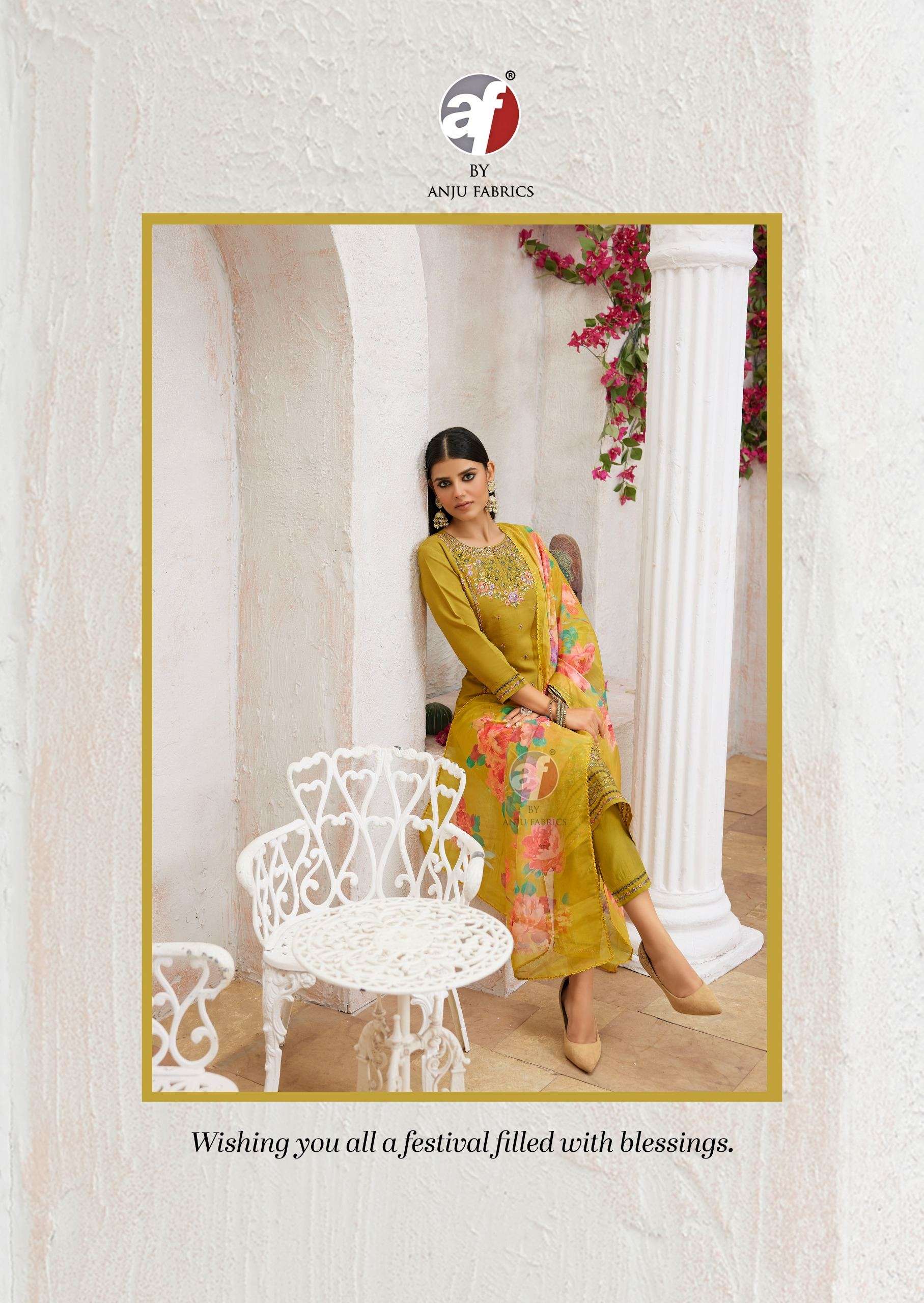 SAYARA VOL-2 BY ANJU FABRICS IN PREMIUM SHIMMER COTTON MAL INNER WITH PURE ORGANZA DUPATTA