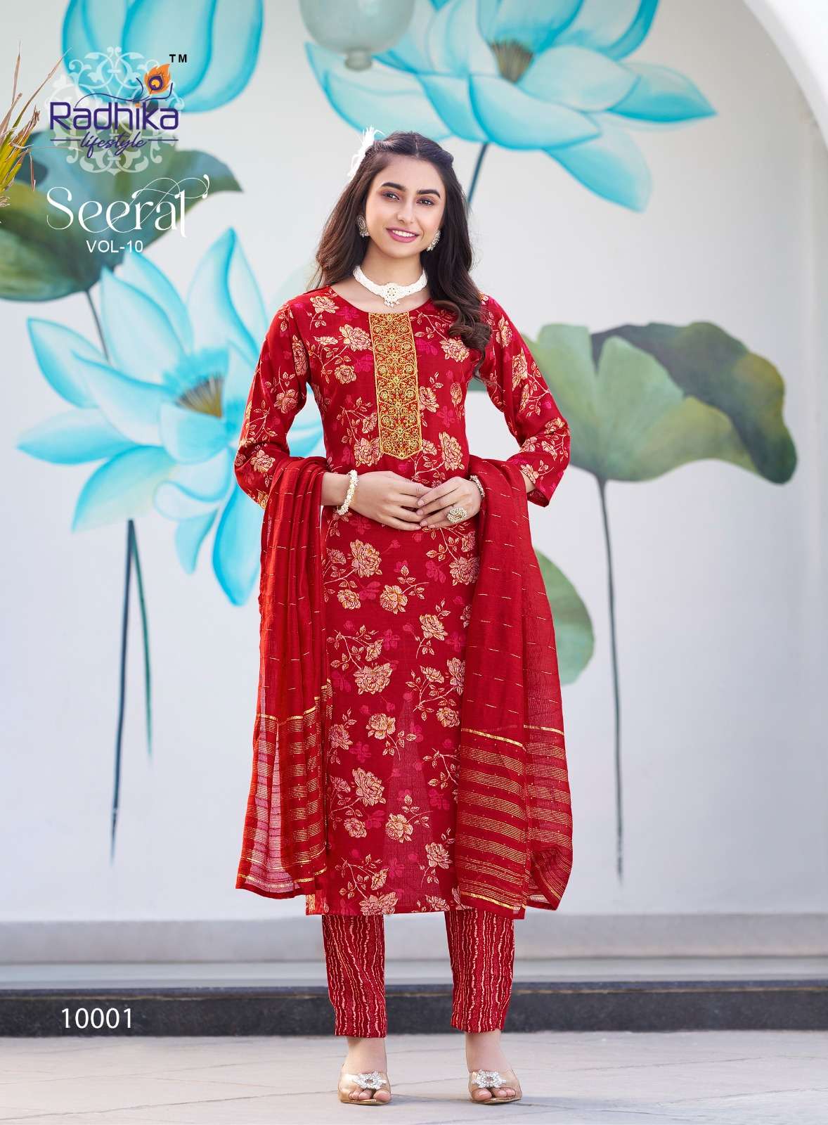 SEERAT VOL-10 BY RADHIKA LIFE STYLE IN REYON CAPSULE FOIL PRINT WITH EMBROIDERY WORK 