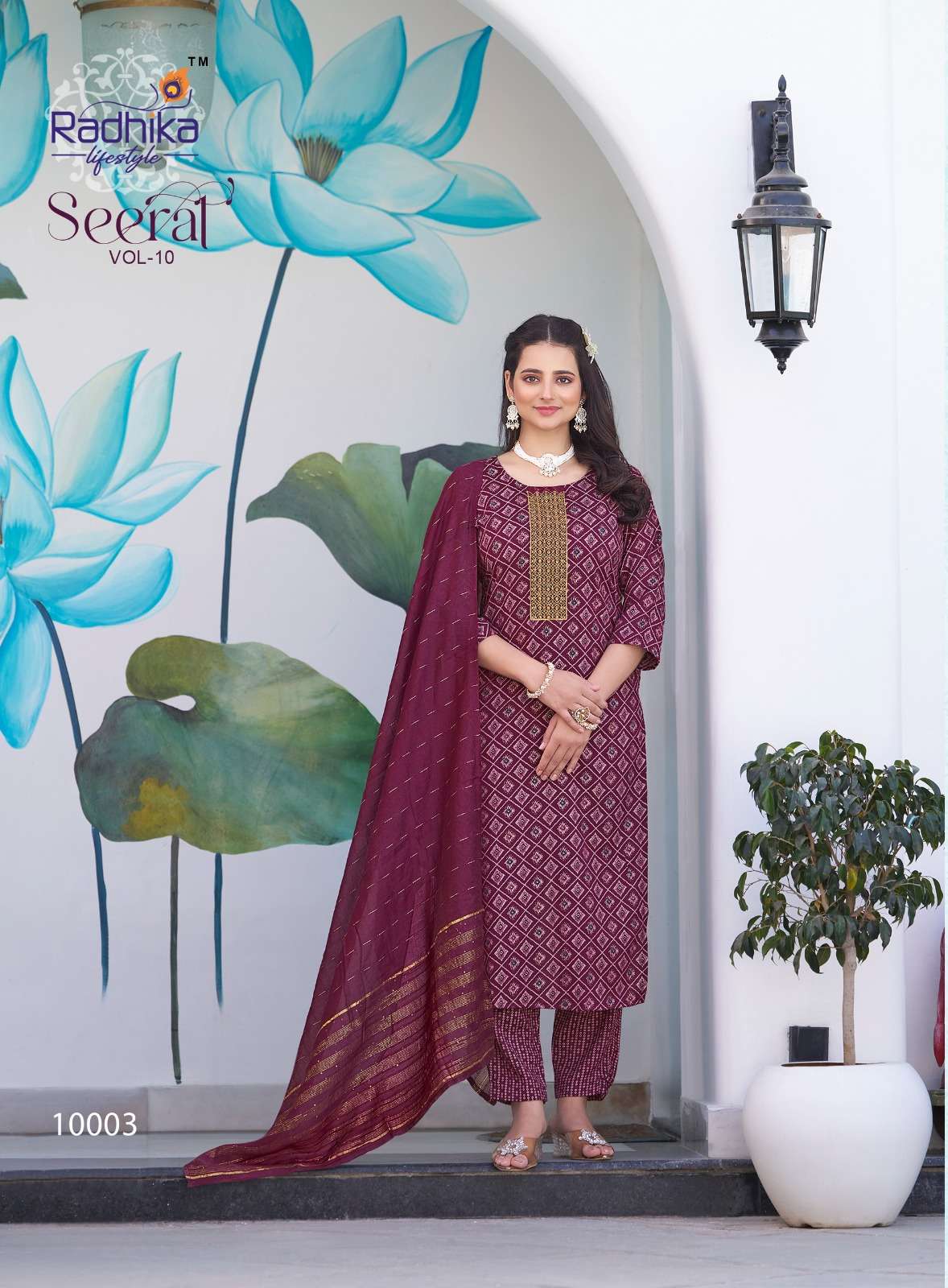 SEERAT VOL-10 BY RADHIKA LIFE STYLE IN REYON CAPSULE FOIL PRINT WITH EMBROIDERY WORK 