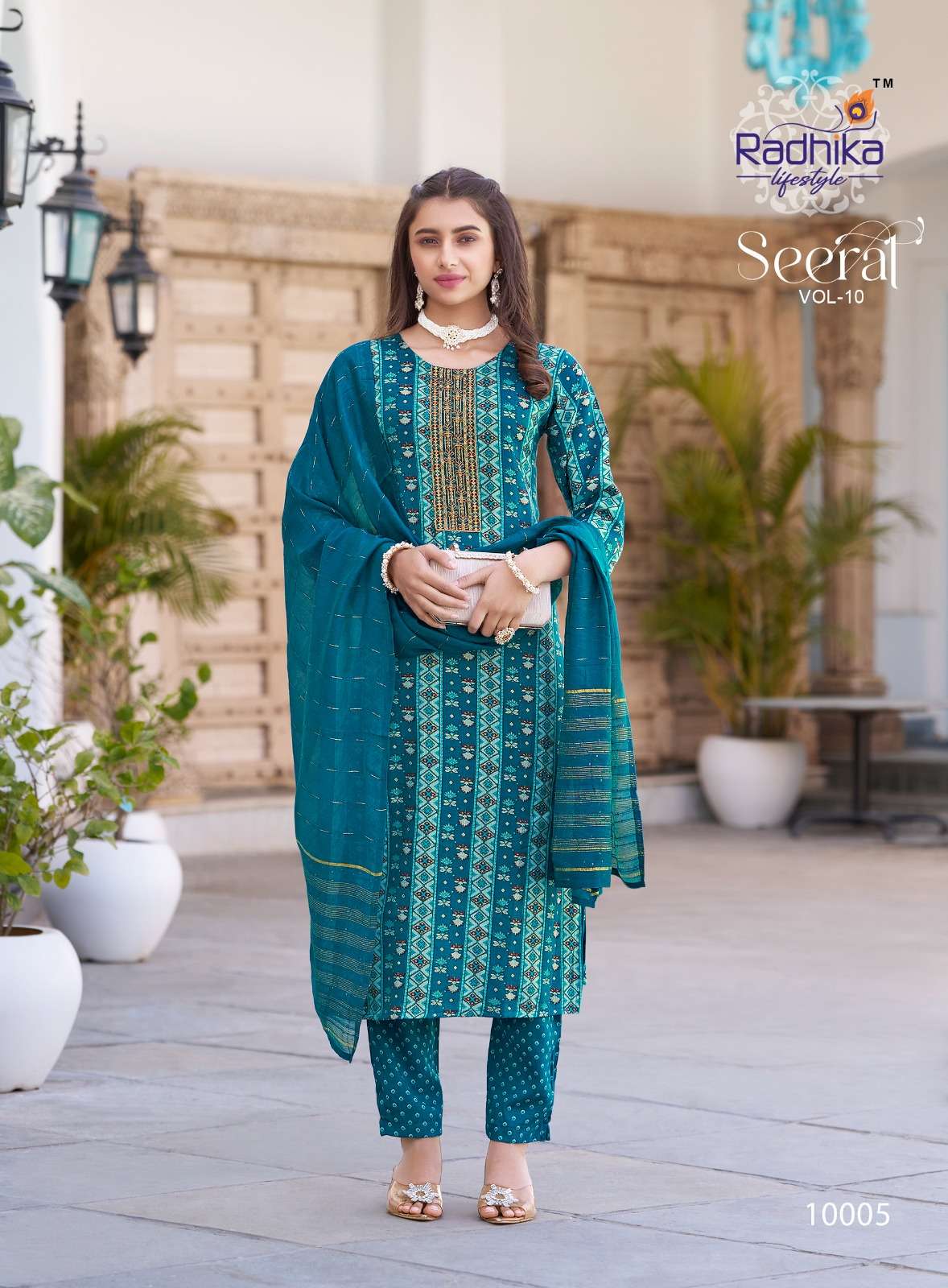 SEERAT VOL-10 BY RADHIKA LIFE STYLE IN REYON CAPSULE FOIL PRINT WITH EMBROIDERY WORK 
