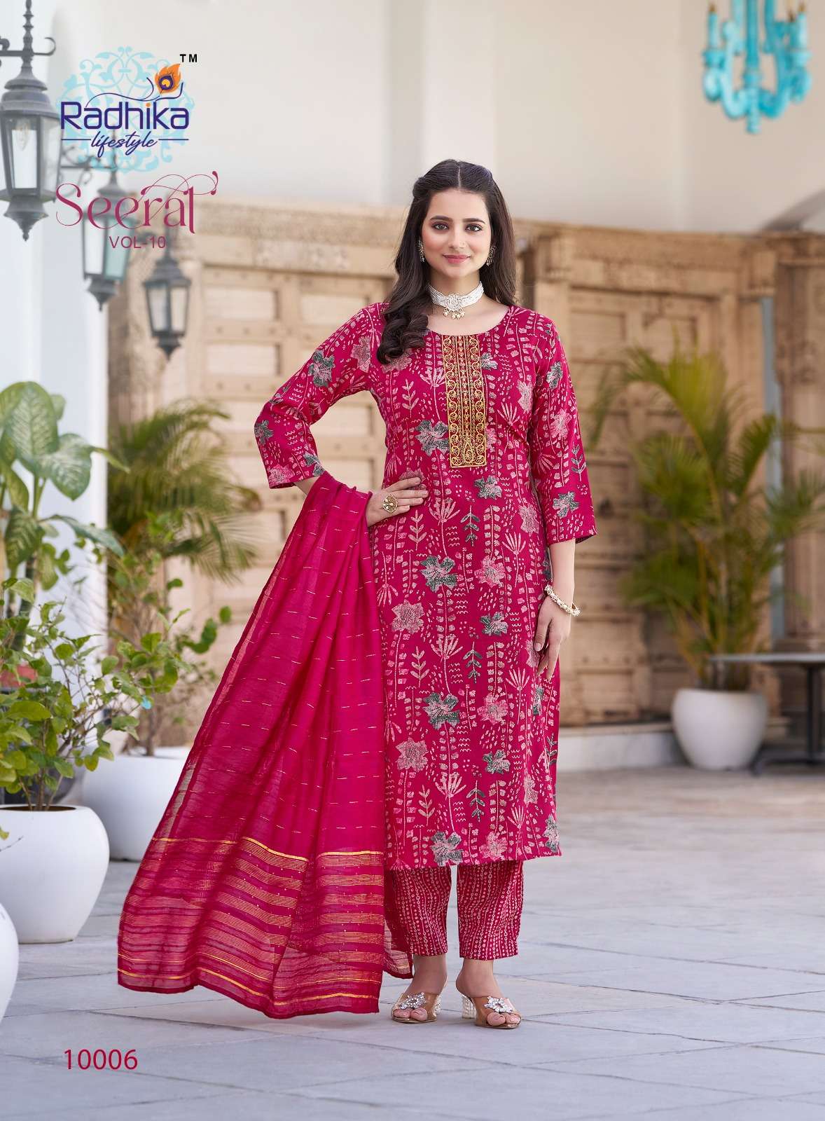 SEERAT VOL-10 BY RADHIKA LIFE STYLE IN REYON CAPSULE FOIL PRINT WITH EMBROIDERY WORK 