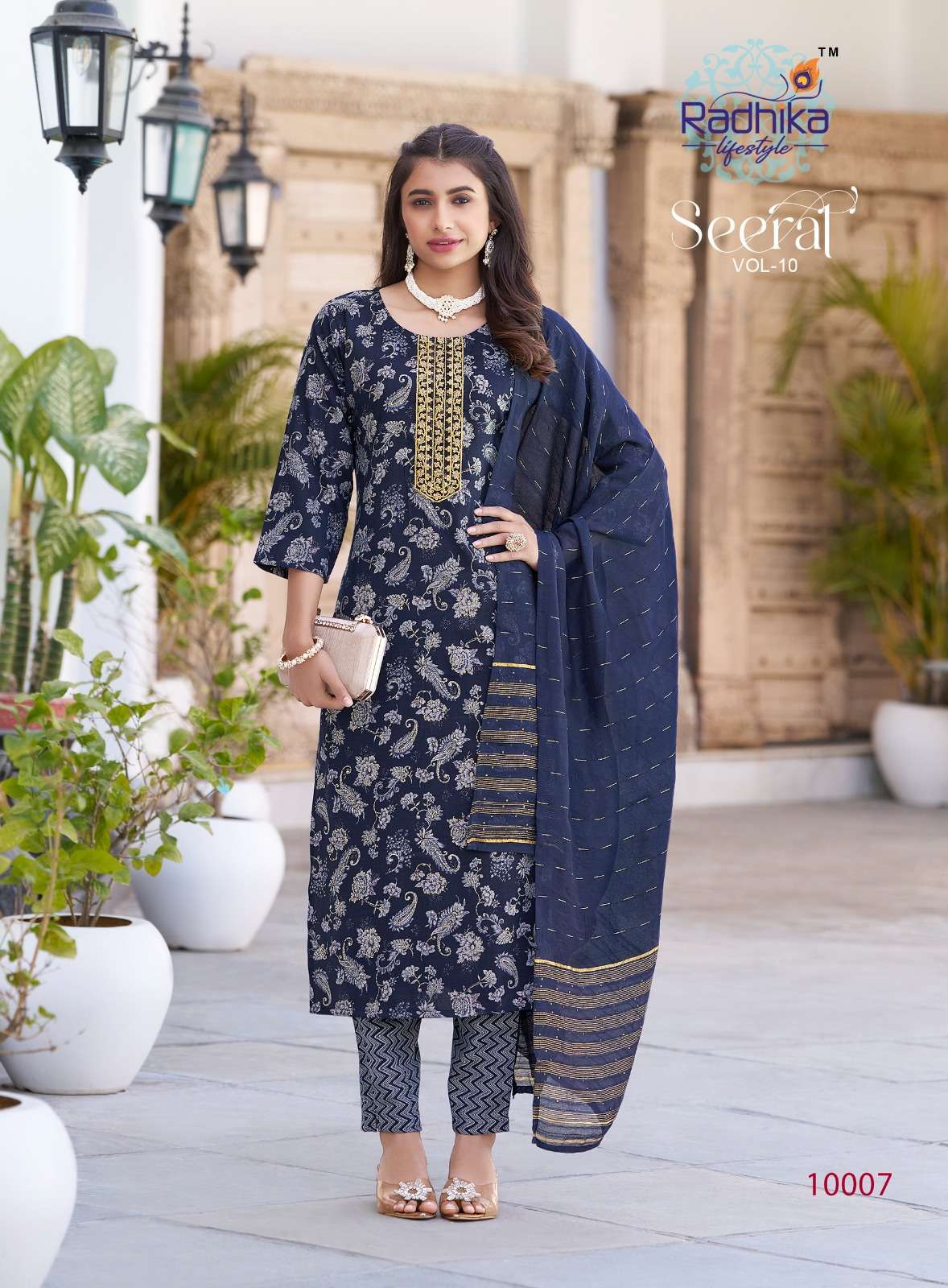 SEERAT VOL-10 BY RADHIKA LIFE STYLE IN REYON CAPSULE FOIL PRINT WITH EMBROIDERY WORK 