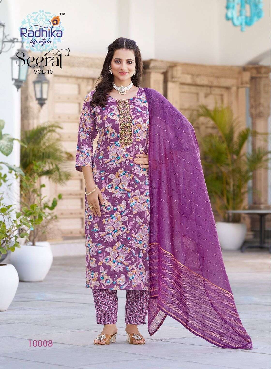 SEERAT VOL-10 BY RADHIKA LIFE STYLE IN REYON CAPSULE FOIL PRINT WITH EMBROIDERY WORK 