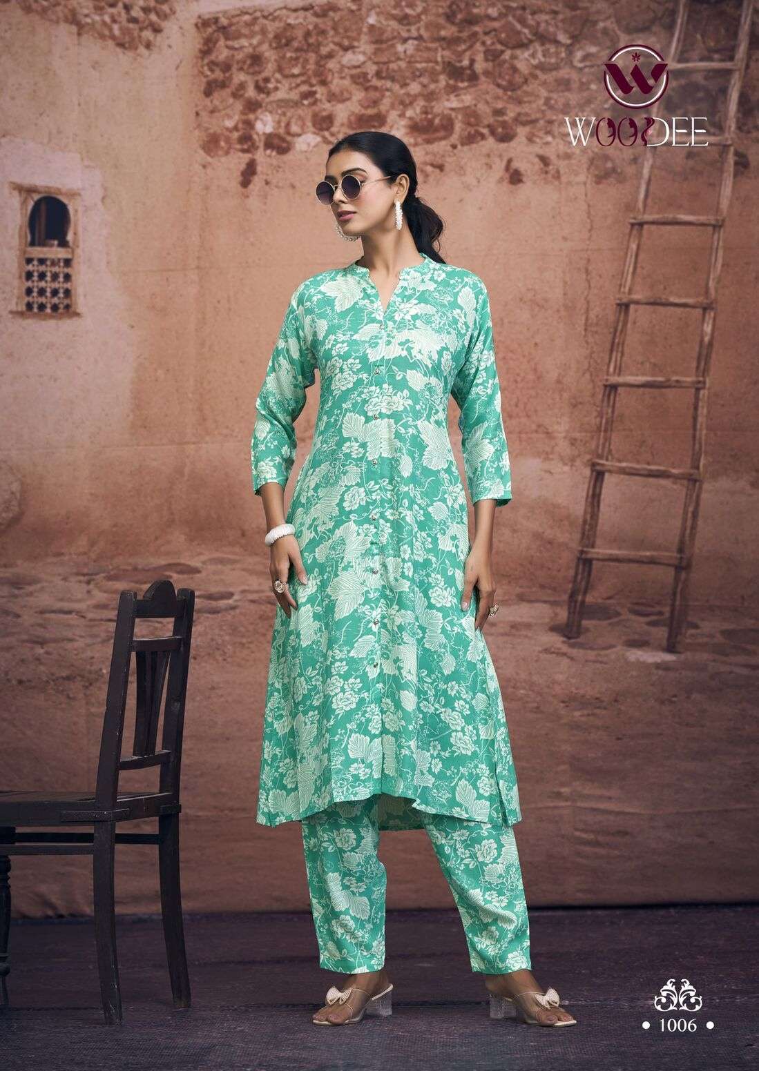 SHAKIRA BY WOODEE IN PREMIUM HEAVY RAYON PRINT WITH TWO SIDE POCKETS CO-ORD SET