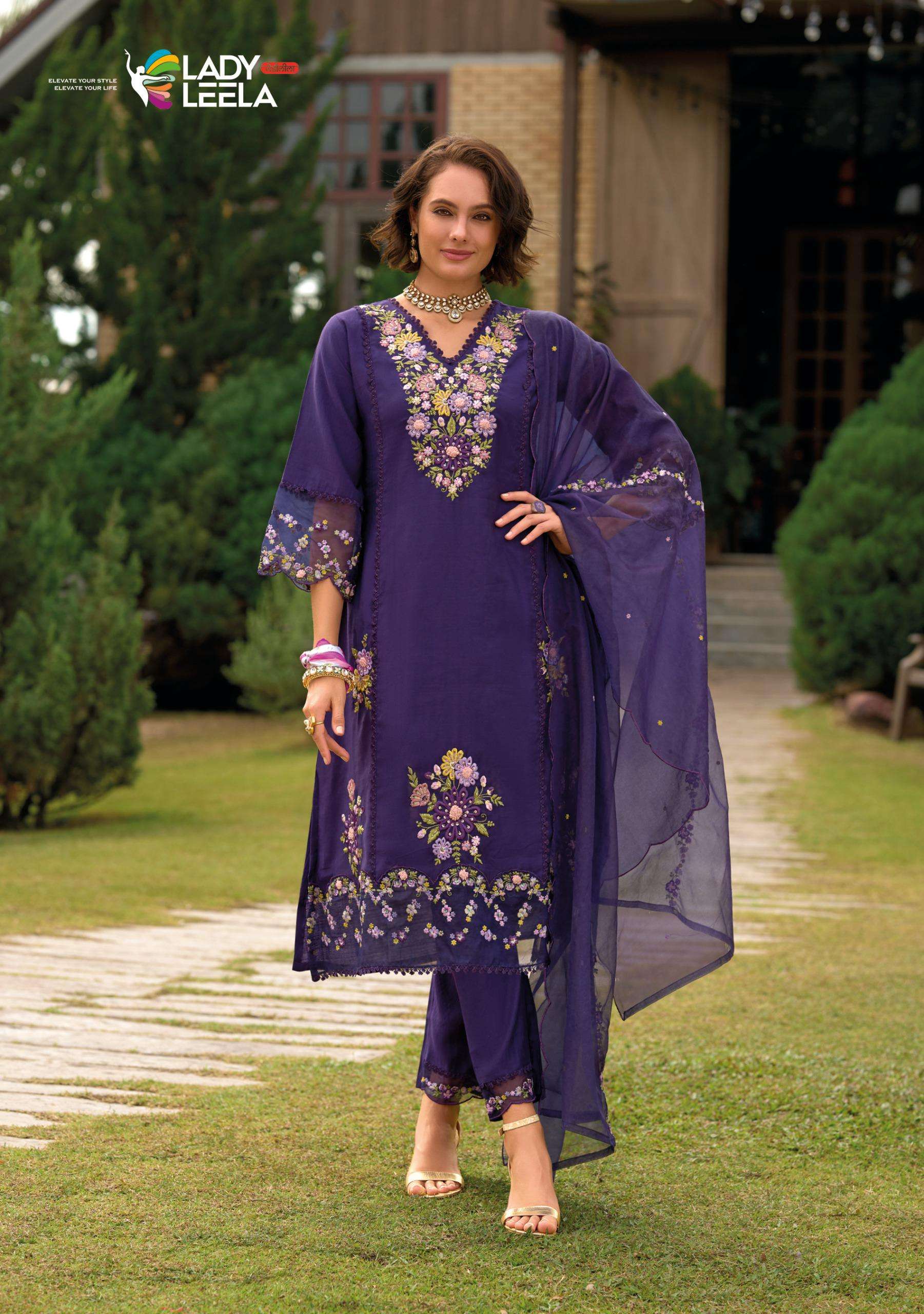 SHIDDAT-4 BY LADY LEELA IN PURE VISCOSE VATICAN FABRIC WITH HEAVY HANDWORK