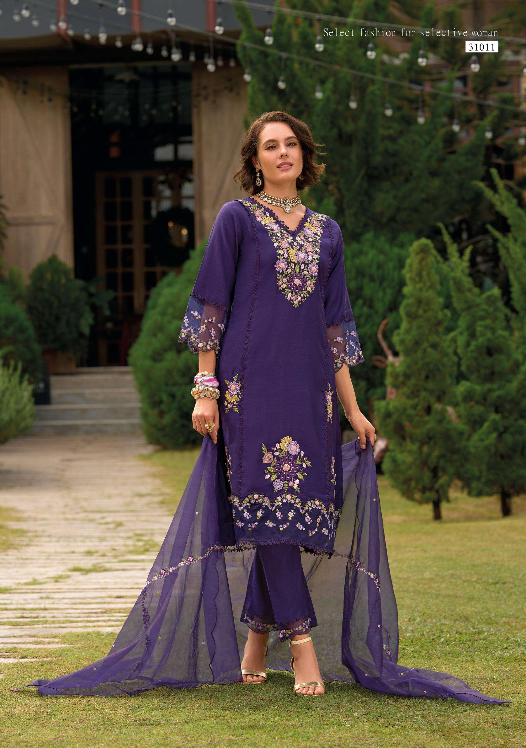 SHIDDAT-4 BY LADY LEELA IN PURE VISCOSE VATICAN FABRIC WITH HEAVY HANDWORK