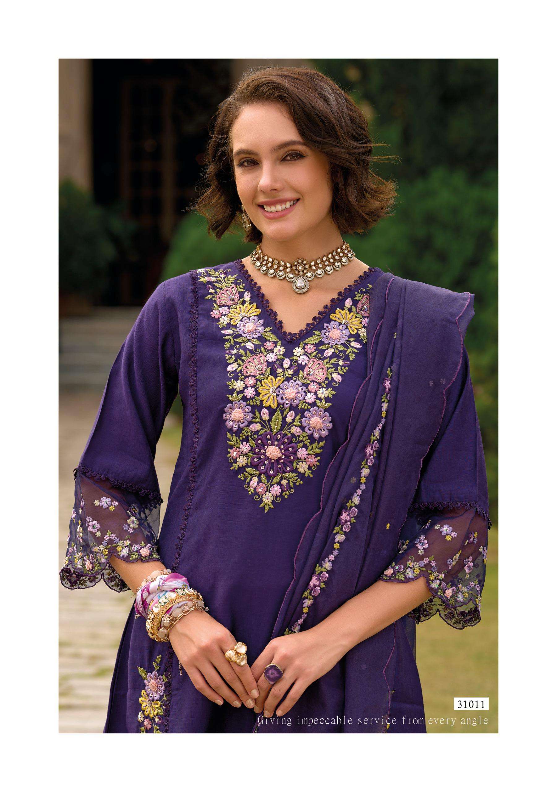 SHIDDAT-4 BY LADY LEELA IN PURE VISCOSE VATICAN FABRIC WITH HEAVY HANDWORK