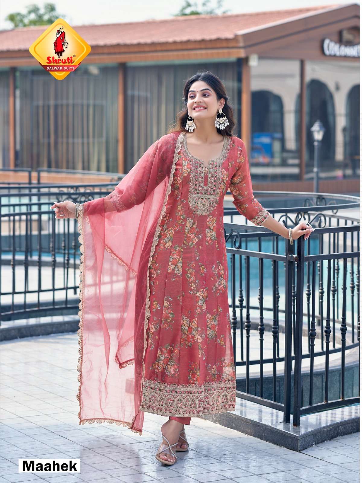SIRAT BY SHRUTI IN TRENDY SIMMER TISSUE WITH DIGITAL NATURAL PRINT KURTI PANT & DUPATTA