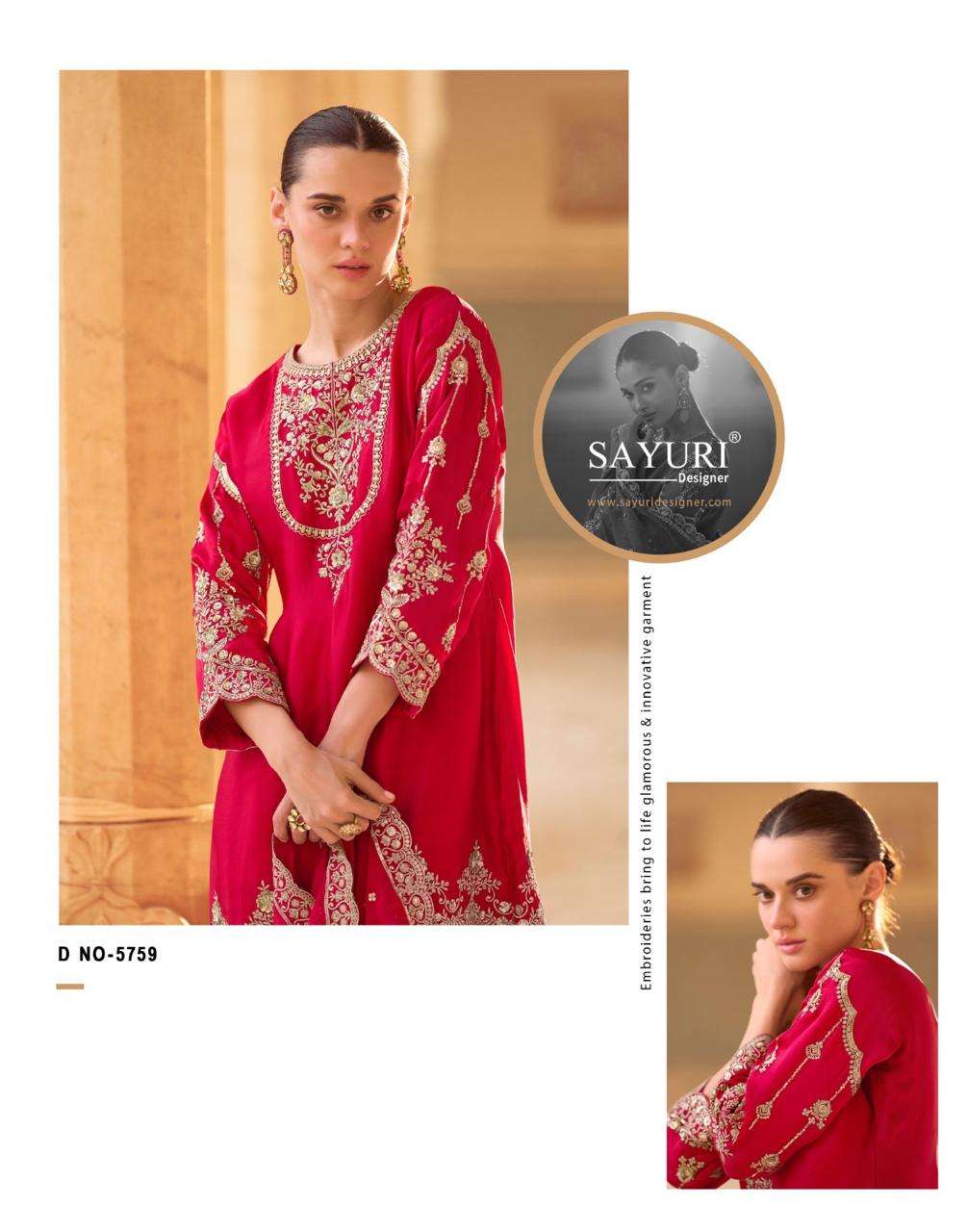 SIYA BY SAYURI DESIGNER IN HEAVY SOFT CREP SILK EMBROIDERES TOP WITH DHOTI AND ORGANZA DUPATTA