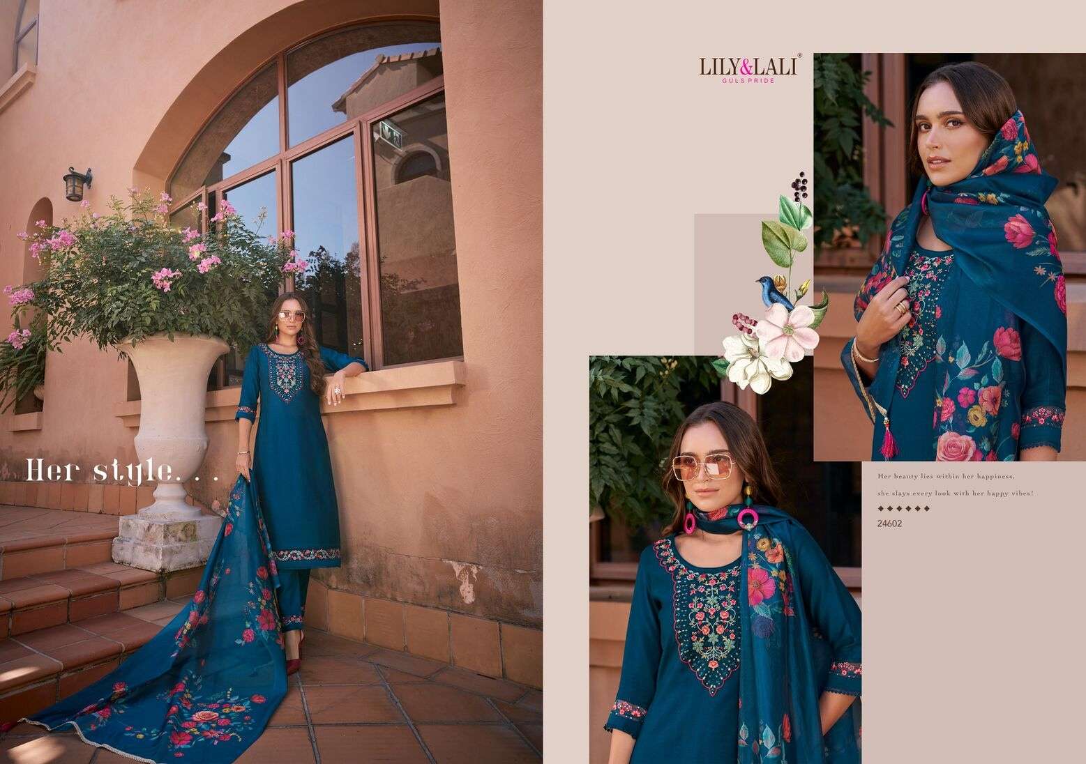 SRIVALLI VOL-2 BY LILY & LALI IN VISCOUS SILK FABRICS WITH HANDWORK AND EMBROIDERY