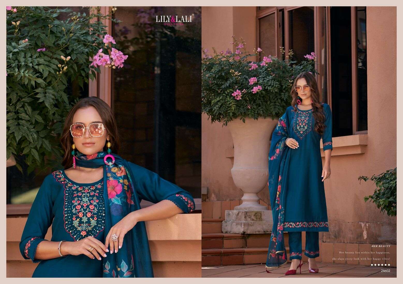 SRIVALLI VOL-2 BY LILY & LALI IN VISCOUS SILK FABRICS WITH HANDWORK AND EMBROIDERY