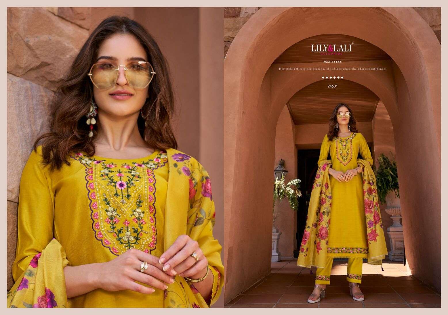 SRIVALLI VOL-2 BY LILY & LALI IN VISCOUS SILK FABRICS WITH HANDWORK AND EMBROIDERY