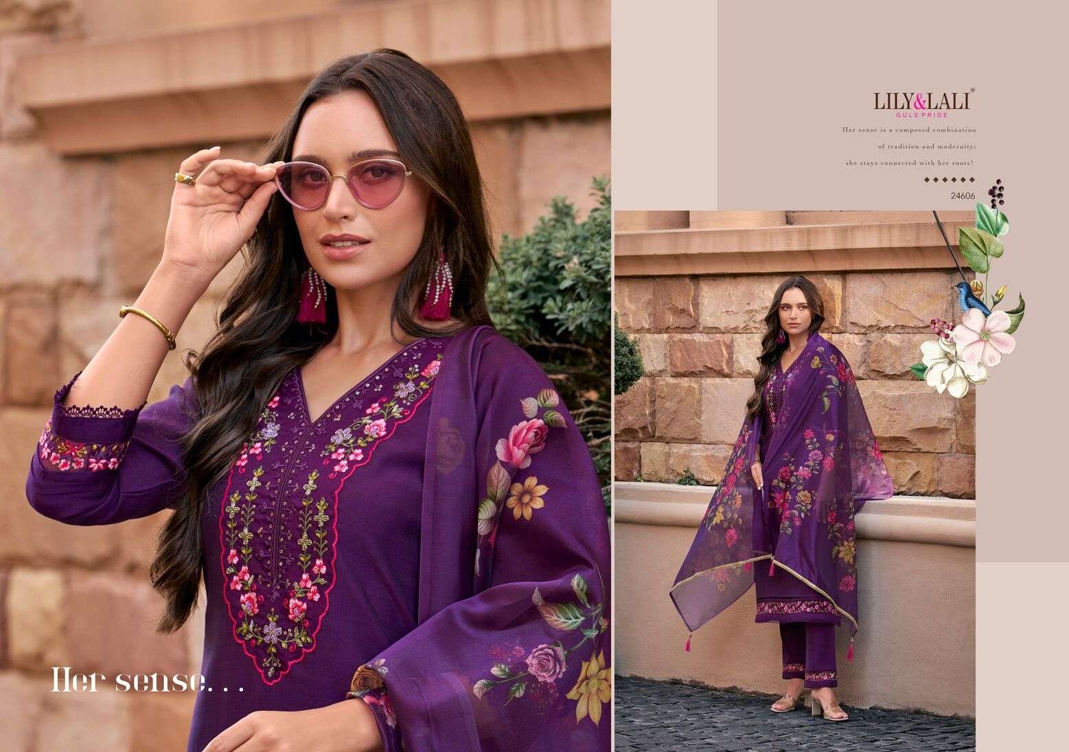 SRIVALLI VOL-2 BY LILY & LALI IN VISCOUS SILK FABRICS WITH HANDWORK AND EMBROIDERY