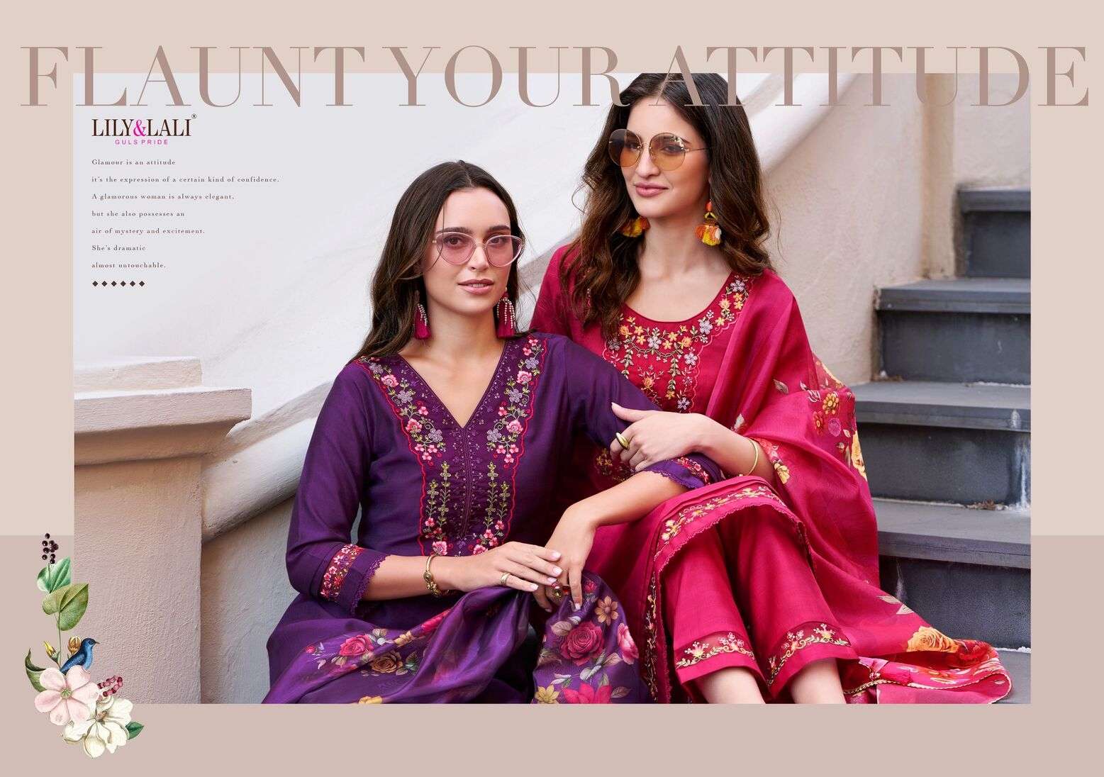 SRIVALLI VOL-2 BY LILY & LALI IN VISCOUS SILK FABRICS WITH HANDWORK AND EMBROIDERY