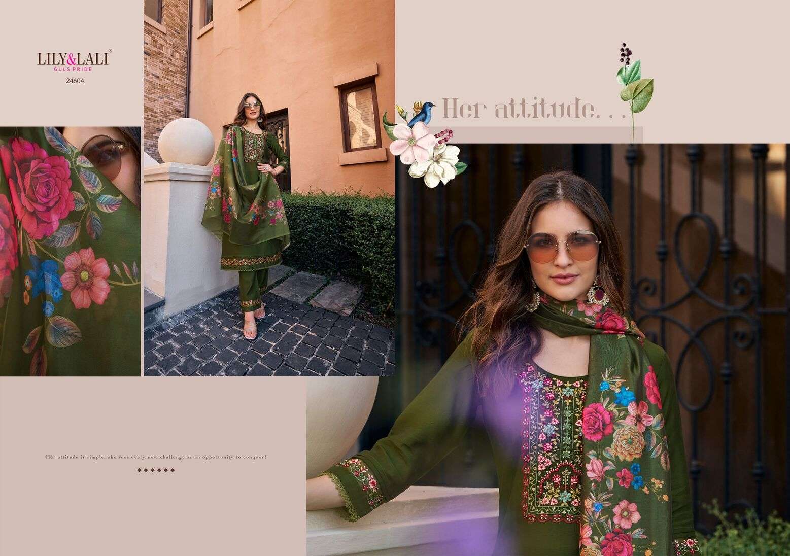 SRIVALLI VOL-2 BY LILY & LALI IN VISCOUS SILK FABRICS WITH HANDWORK AND EMBROIDERY