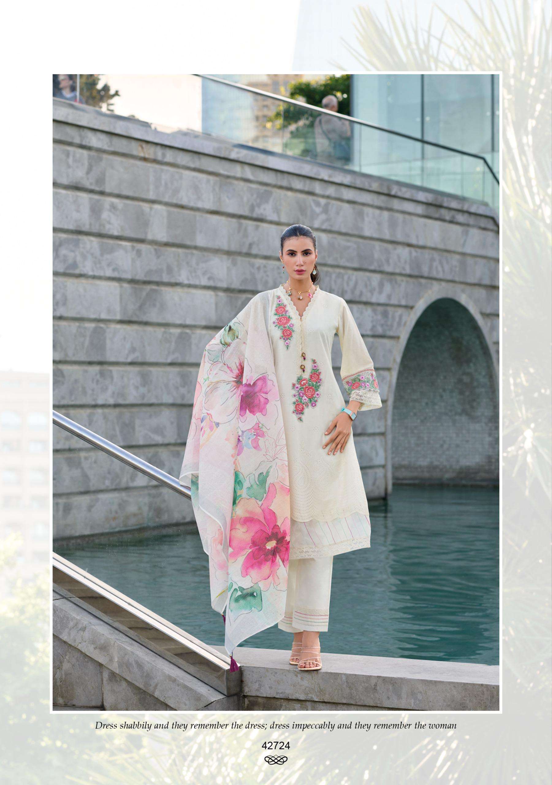 SUFFY BY KAILEE FASHION IN PURE COTTON CHIKANAKARI WITH WEAVING SELF SHIFHALI