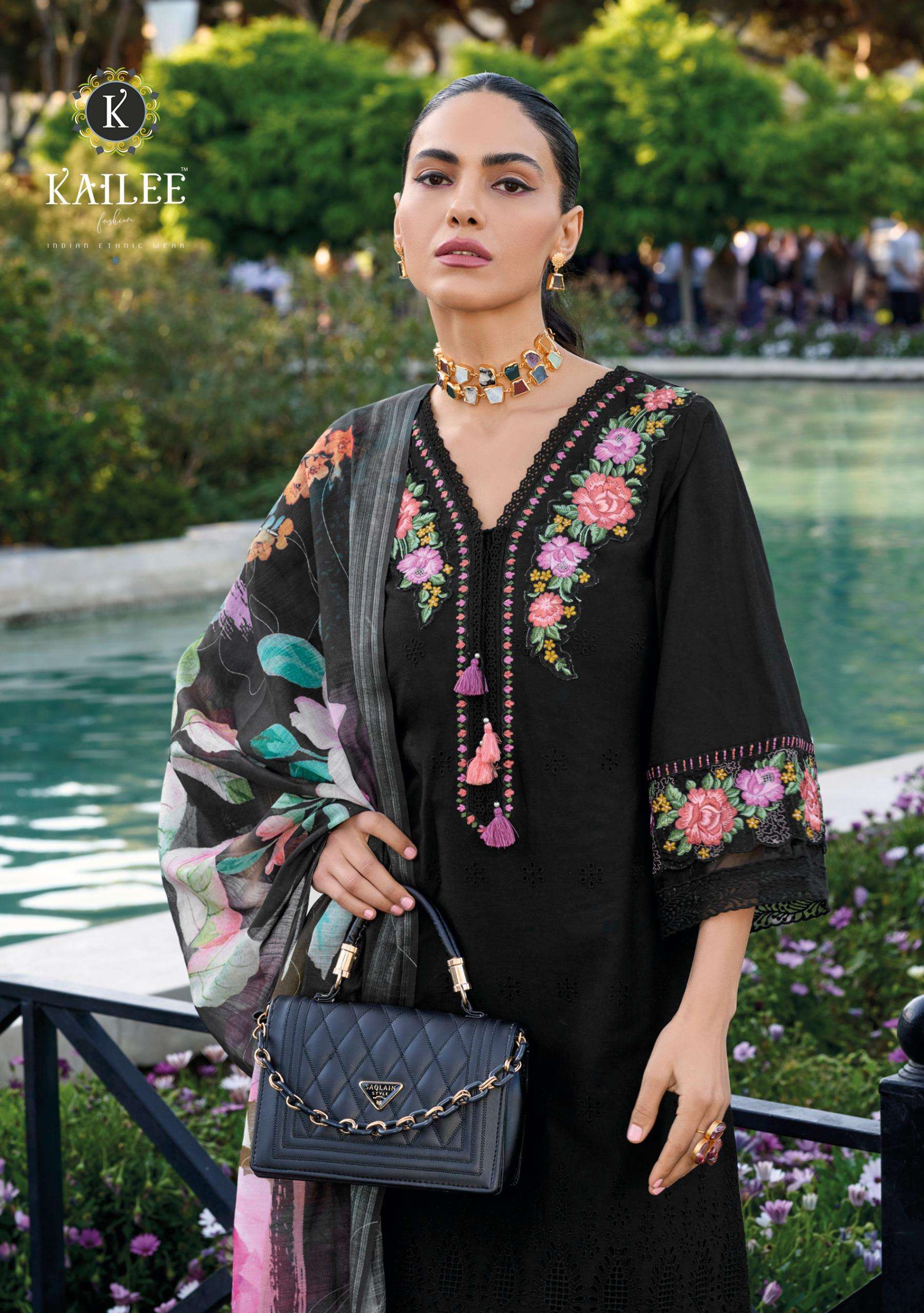 SUFFY BY KAILEE FASHION IN PURE COTTON CHIKANAKARI WITH WEAVING SELF SHIFHALI