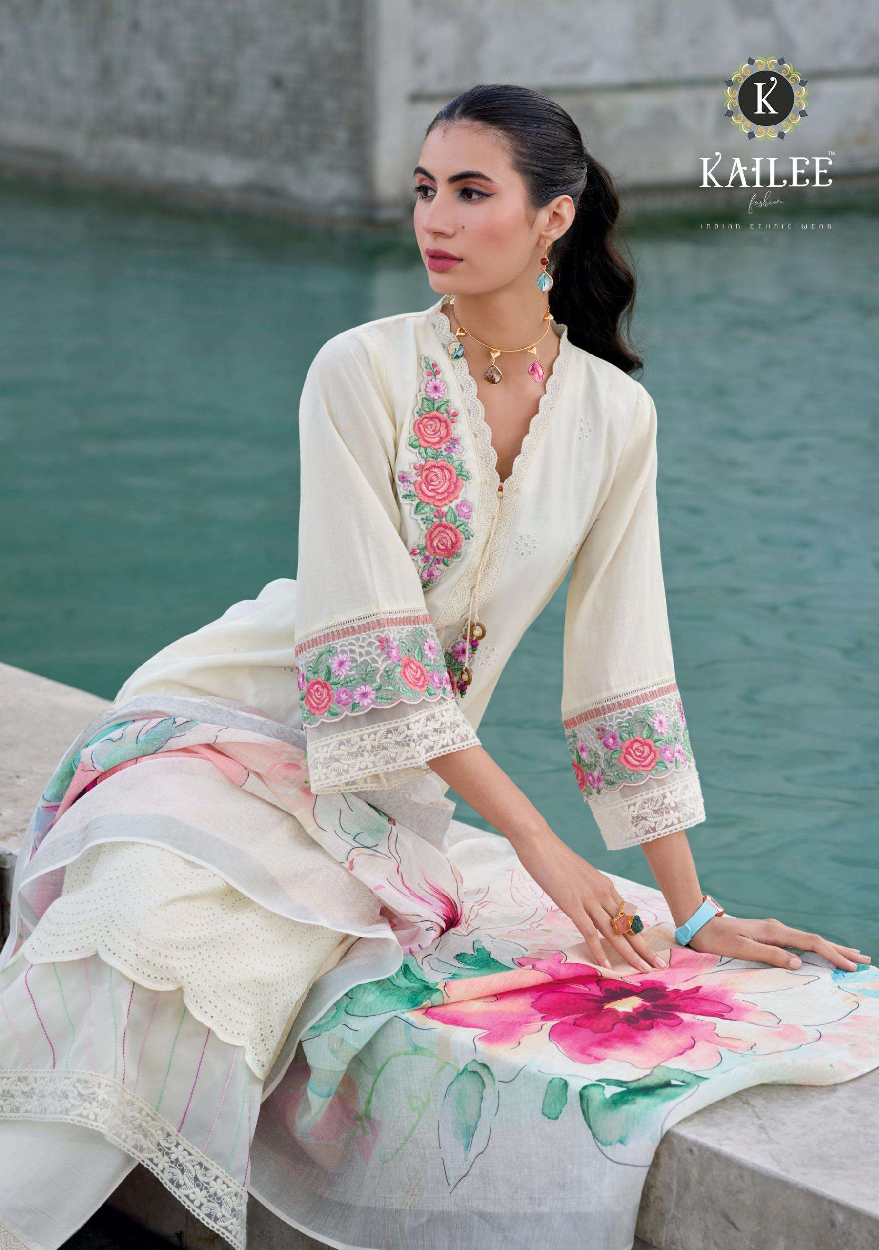 SUFFY BY KAILEE FASHION IN PURE COTTON CHIKANAKARI WITH WEAVING SELF SHIFHALI