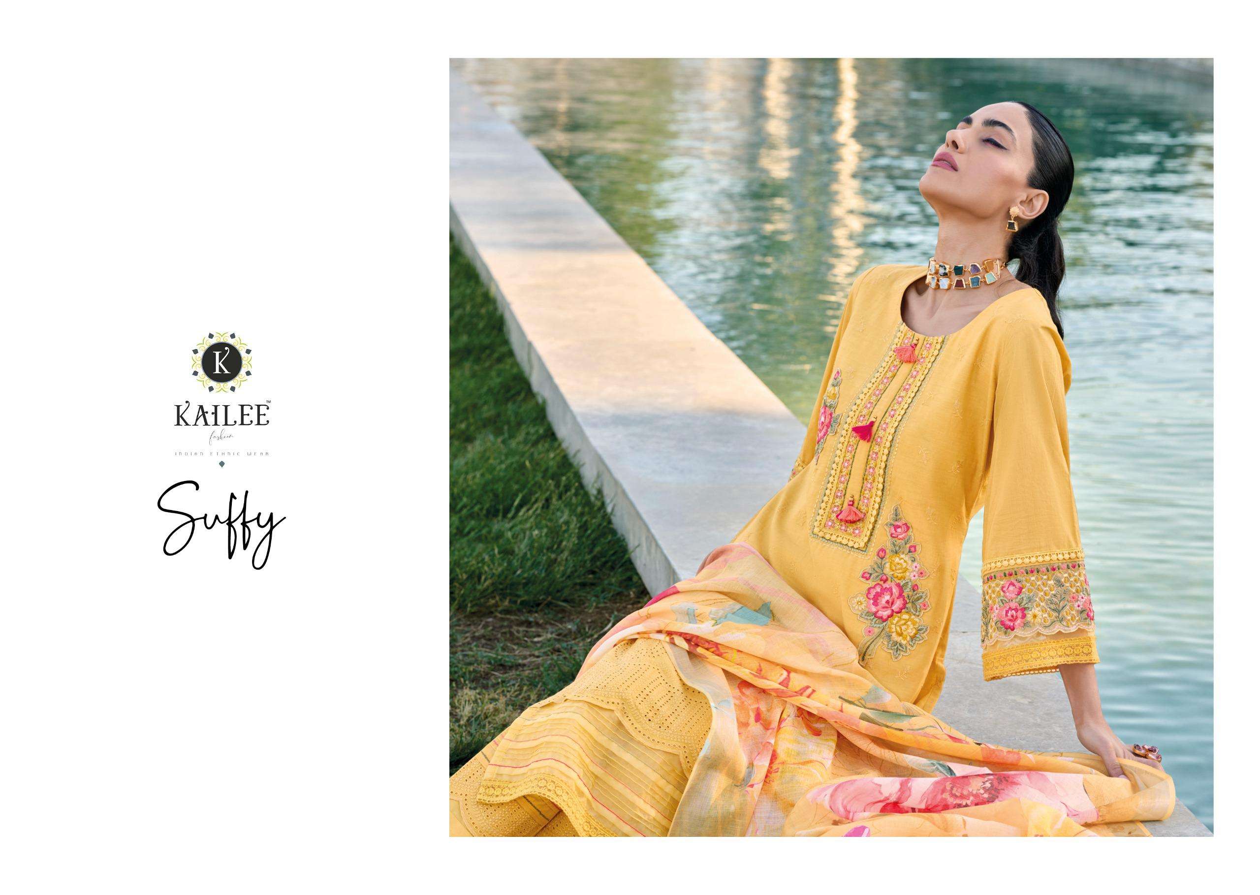 SUFFY BY KAILEE FASHION IN PURE COTTON CHIKANAKARI WITH WEAVING SELF SHIFHALI