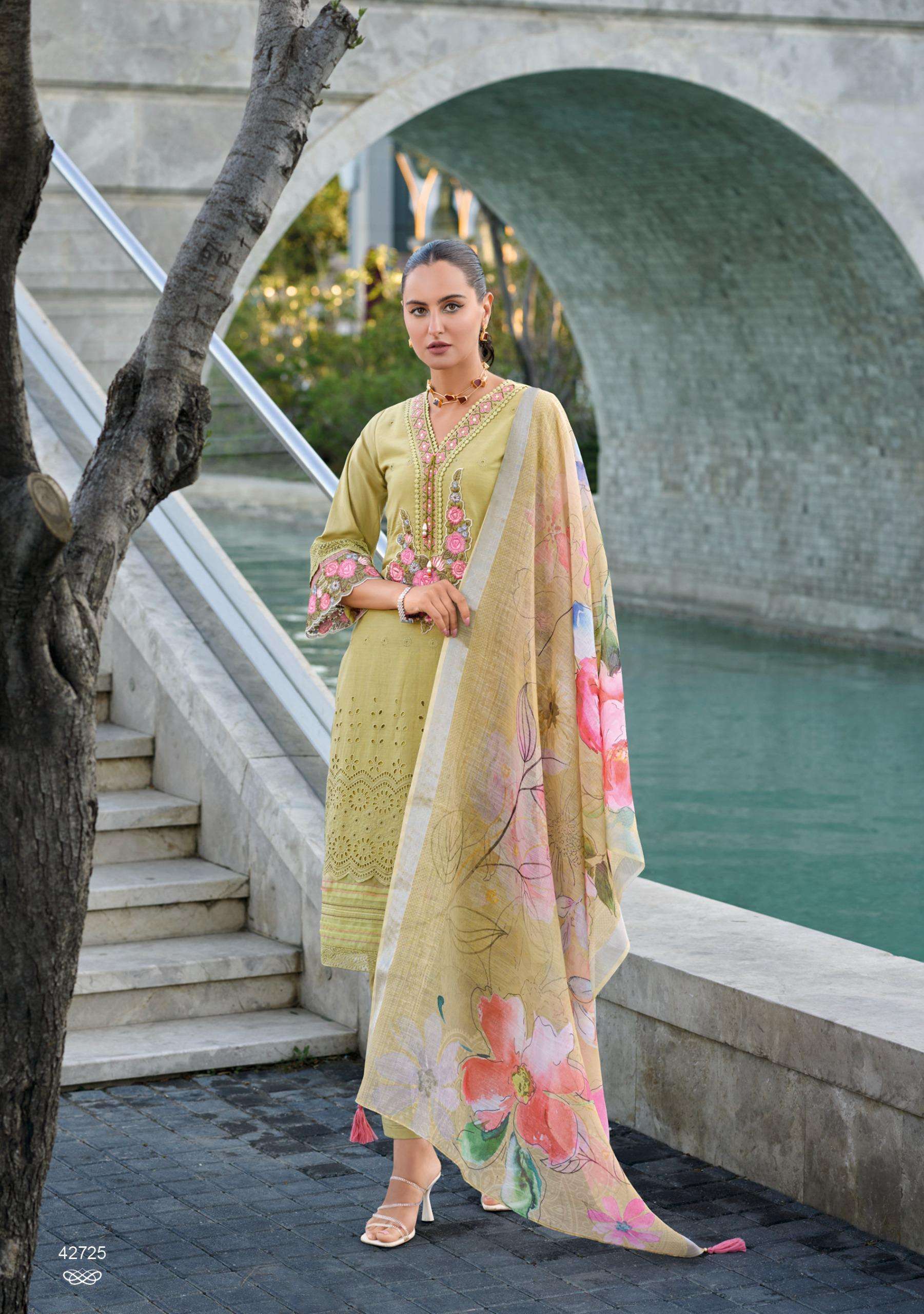 SUFFY BY KAILEE FASHION IN PURE COTTON CHIKANAKARI WITH WEAVING SELF SHIFHALI